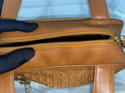 Christian Dior Orange Canvas Tote Bag