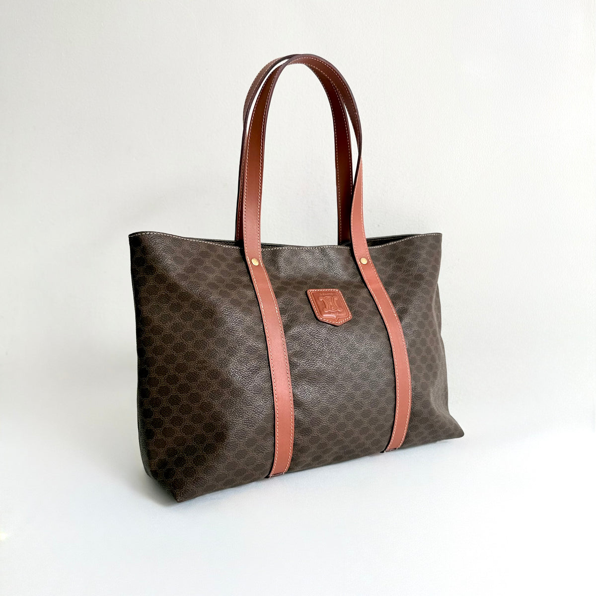 Celine Macadam Coated Canvas Tote Bag