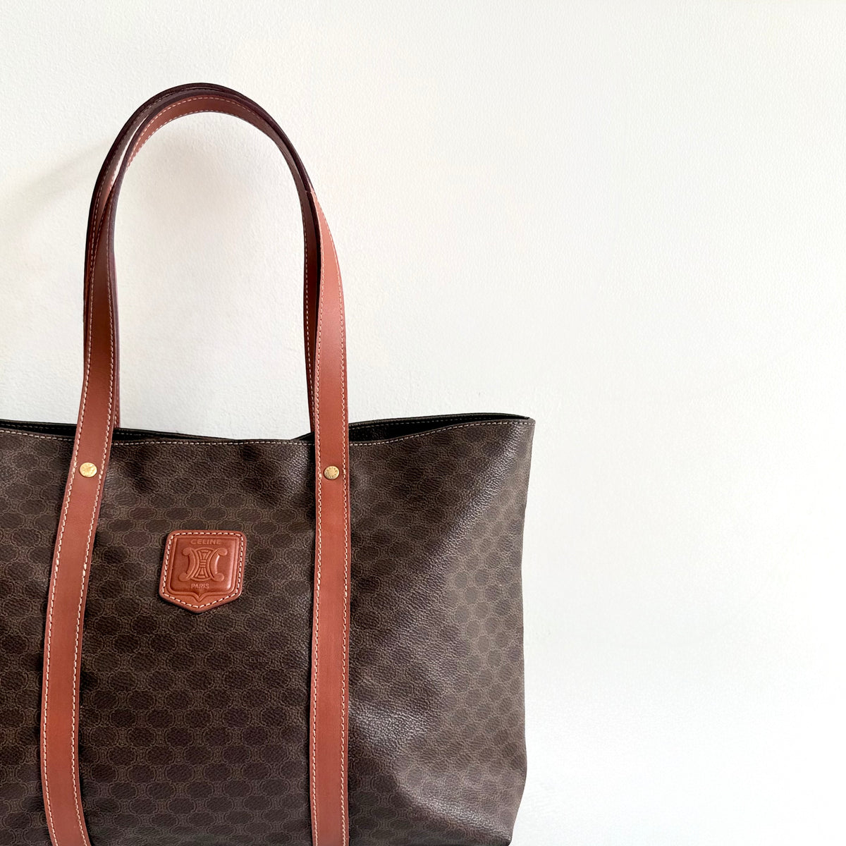 Celine Macadam Coated Canvas Tote Bag