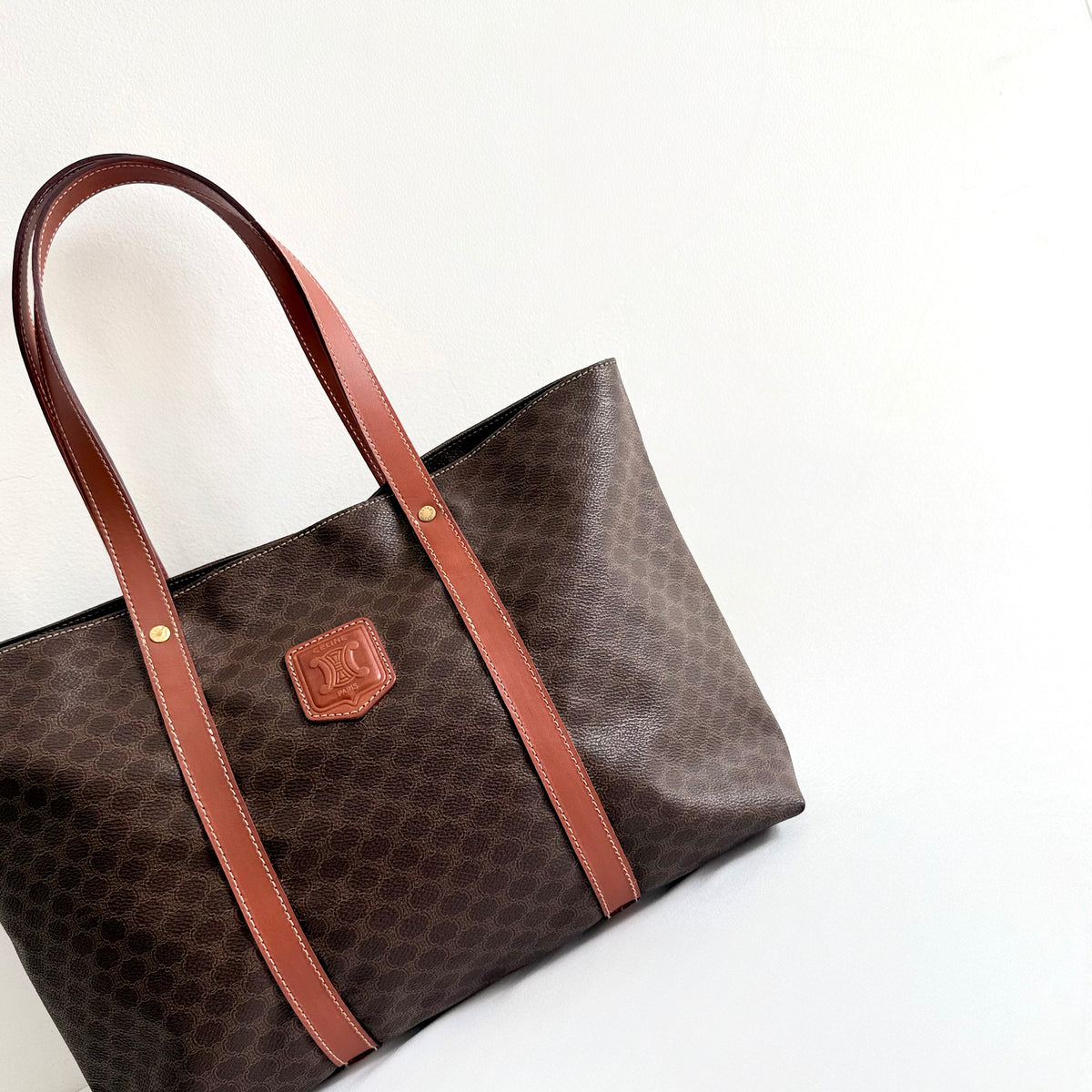 Celine Macadam Coated Canvas Tote Bag