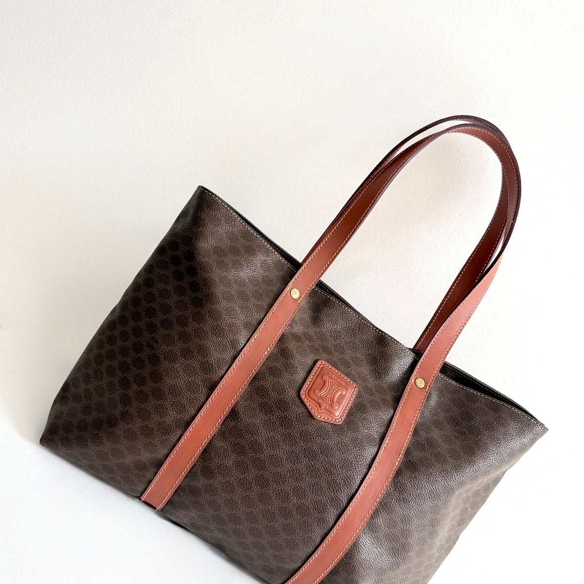 Celine Macadam Coated Canvas Tote Bag