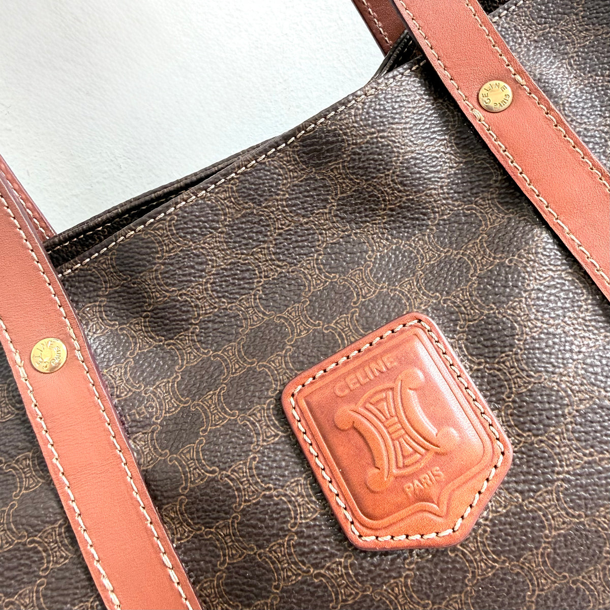 Celine Macadam Coated Canvas Tote Bag