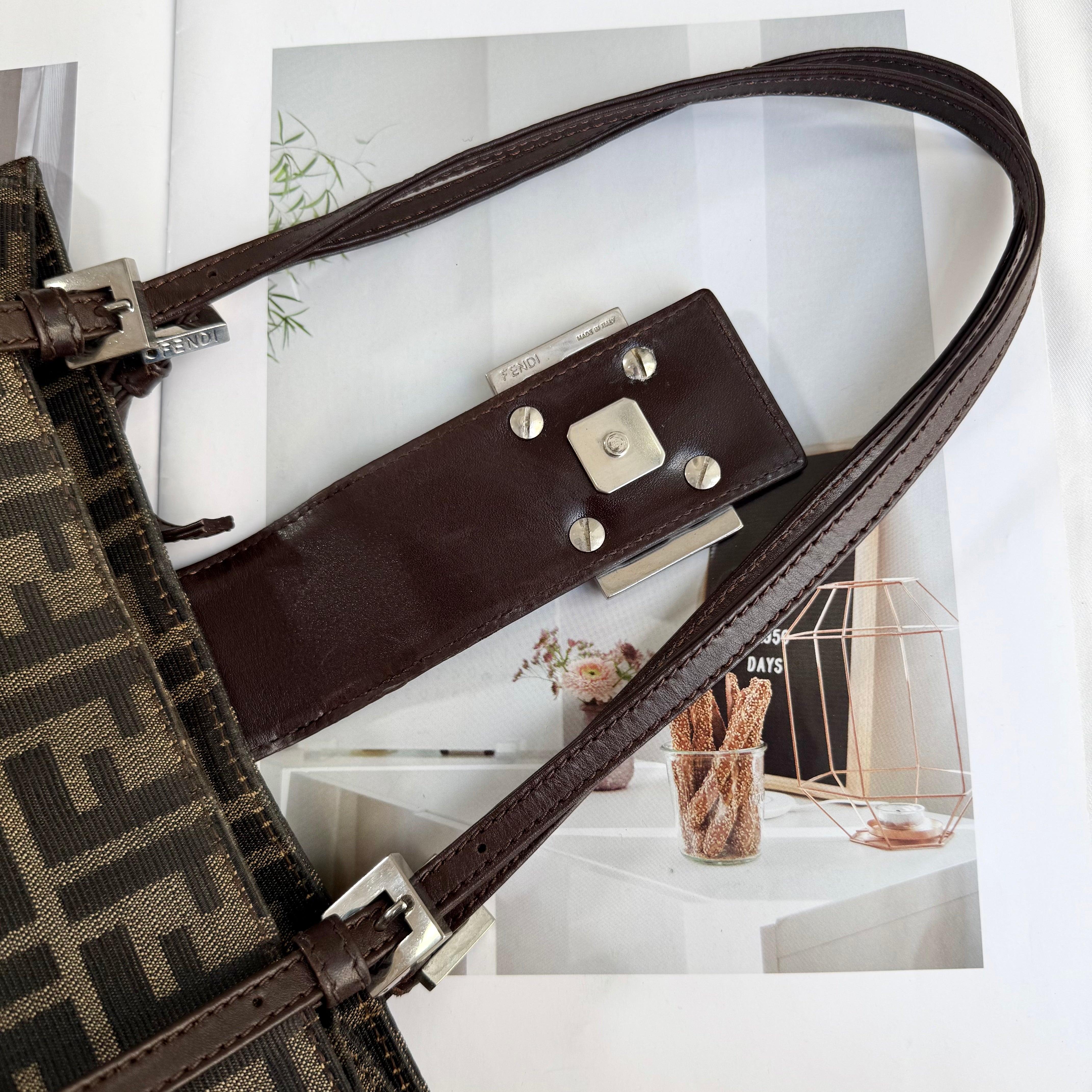 Fendi FF Monogram Baguette Tote Bag
