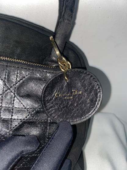 Christian Dior Black Cannage Vintage Handbag