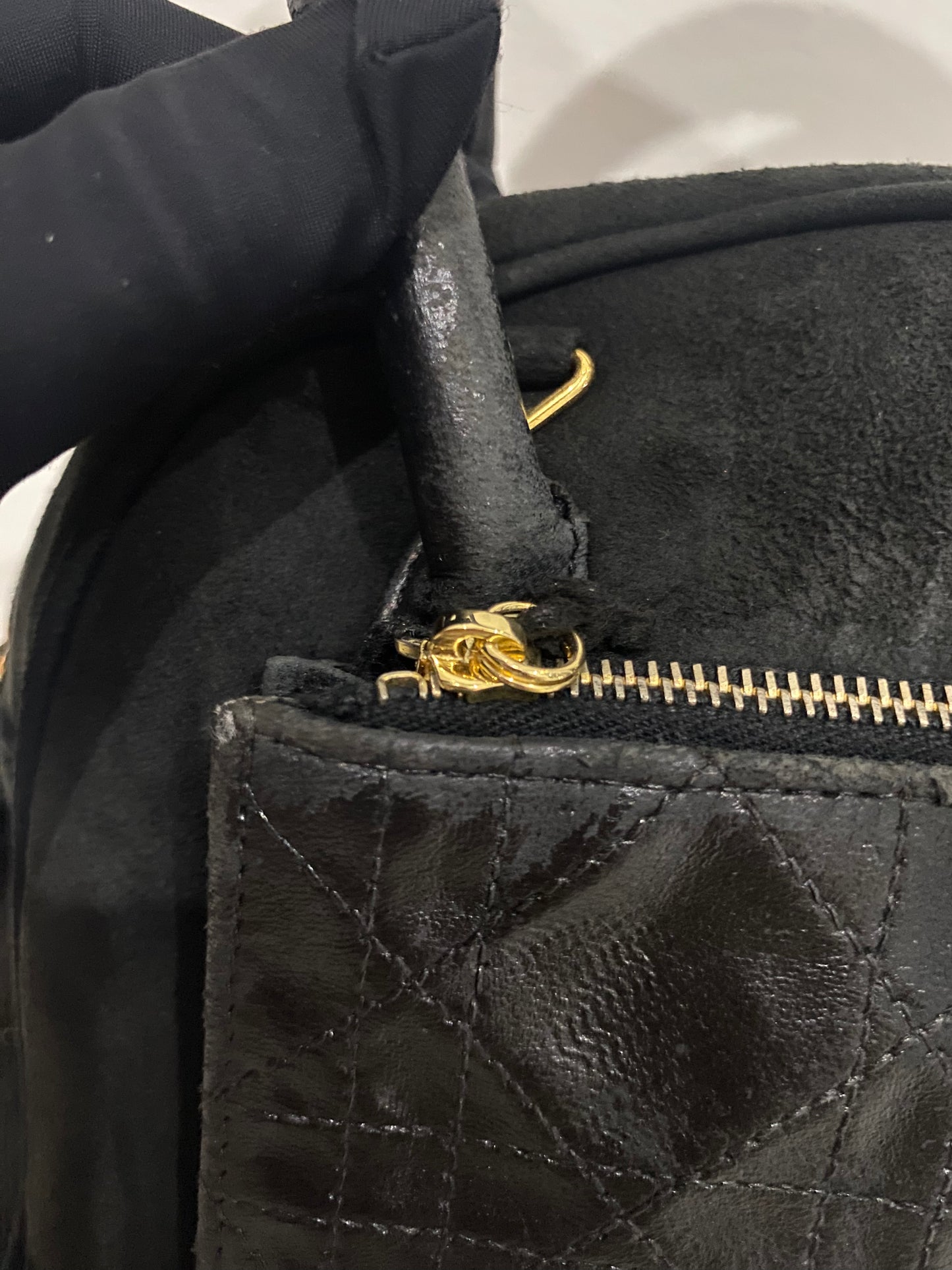Christian Dior Black Cannage Vintage Handbag