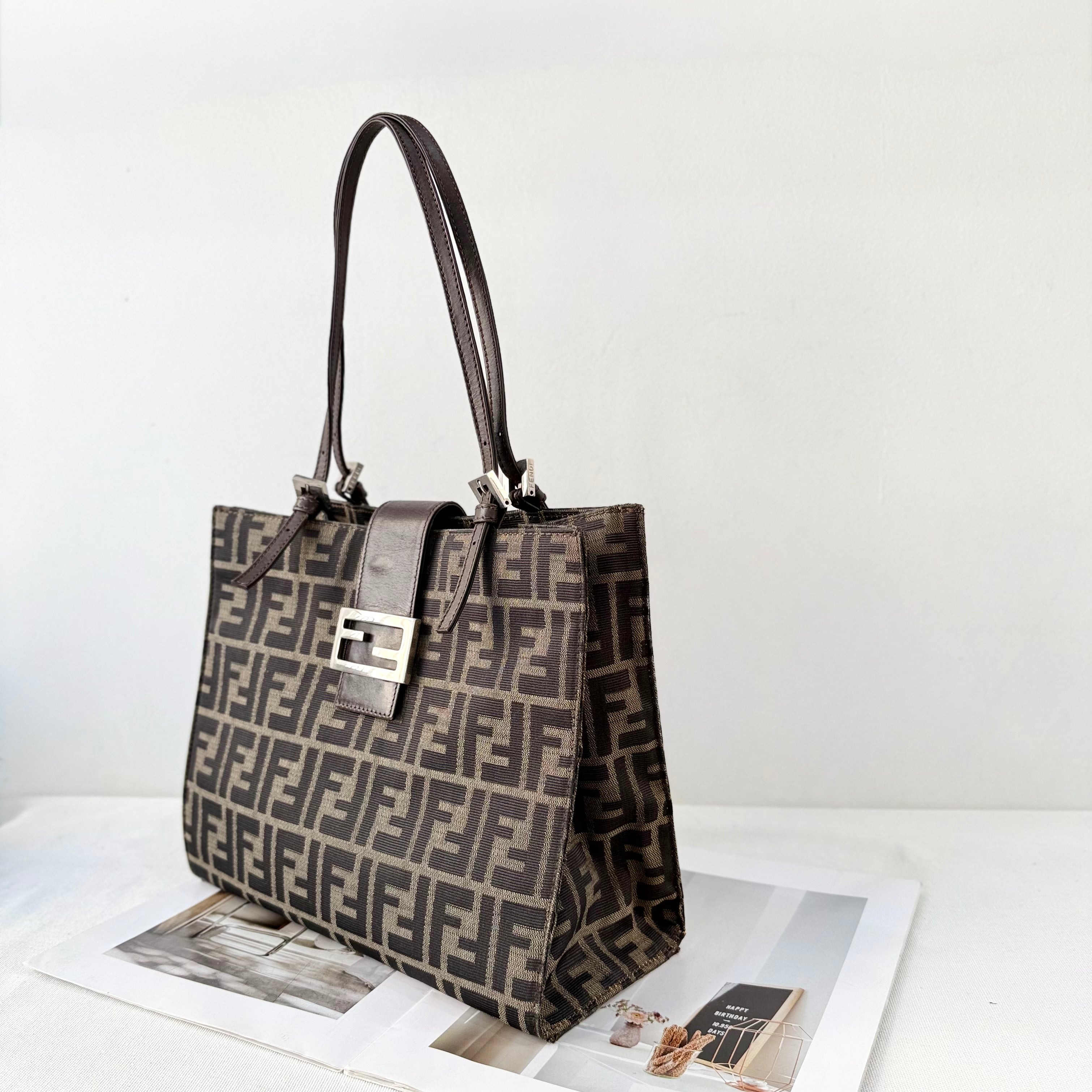 Fendi FF Monogram Baguette Tote Bag