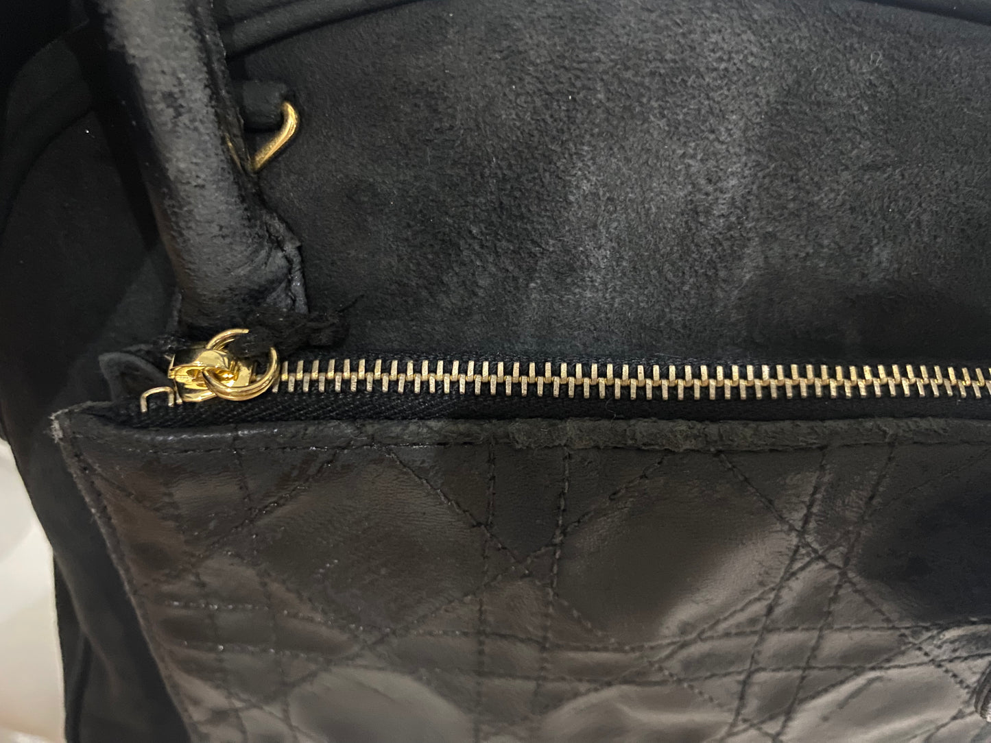 Christian Dior Black Cannage Vintage Handbag