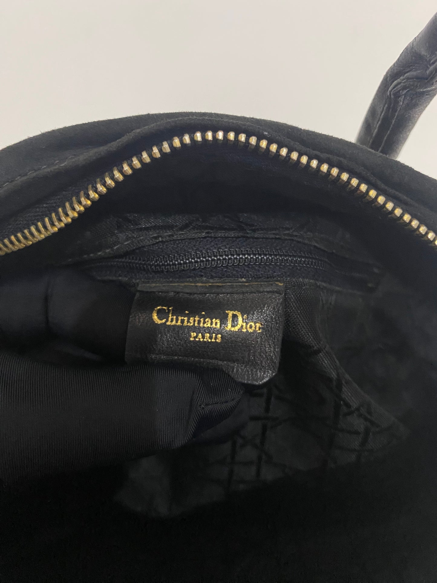 Christian Dior Black Cannage Vintage Handbag