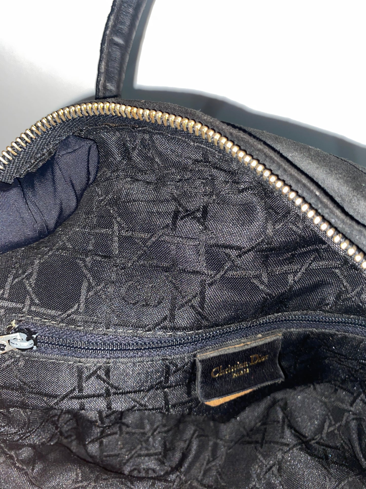 Christian Dior Black Cannage Vintage Handbag