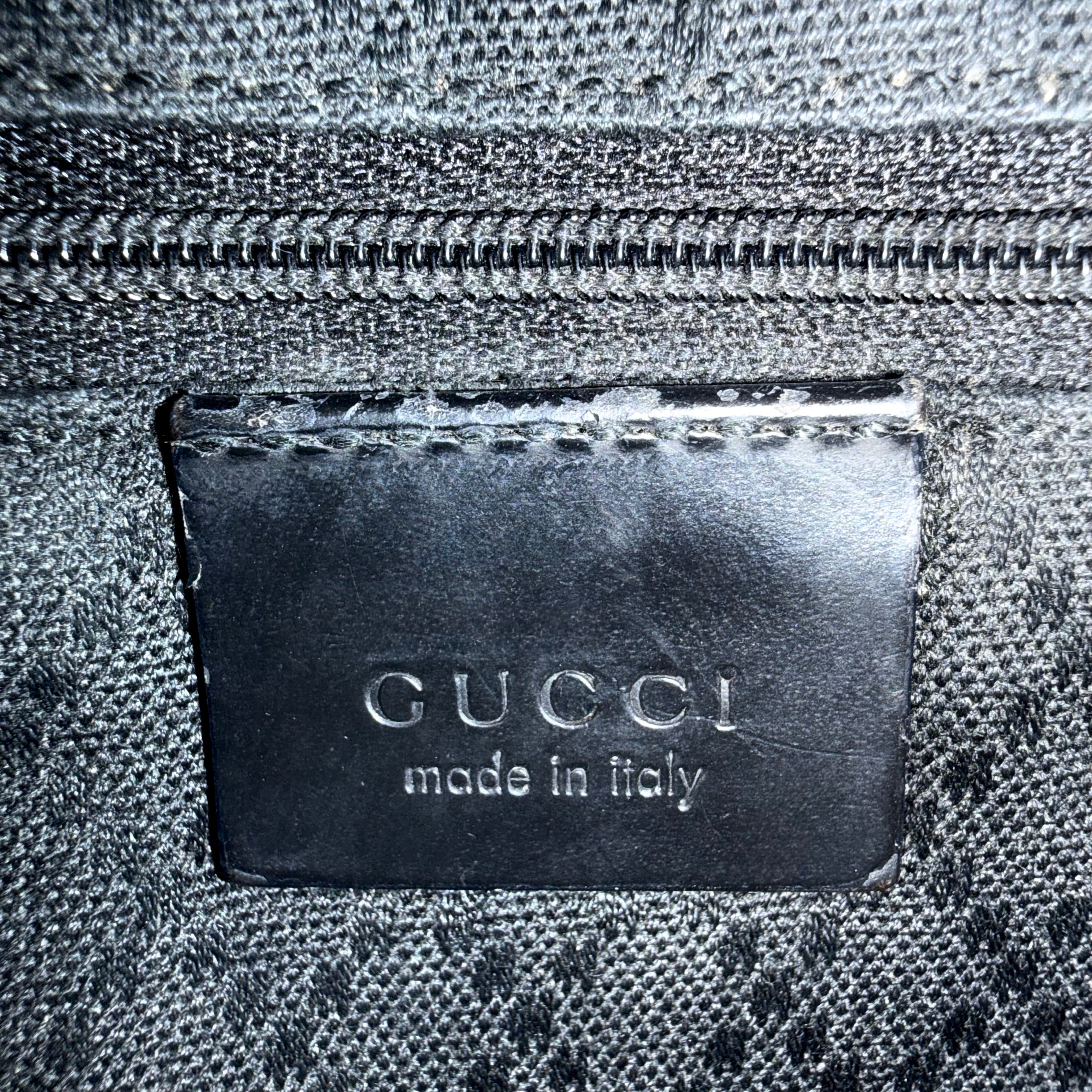 Gucci Nylon Monogram Shoulder Bag Black