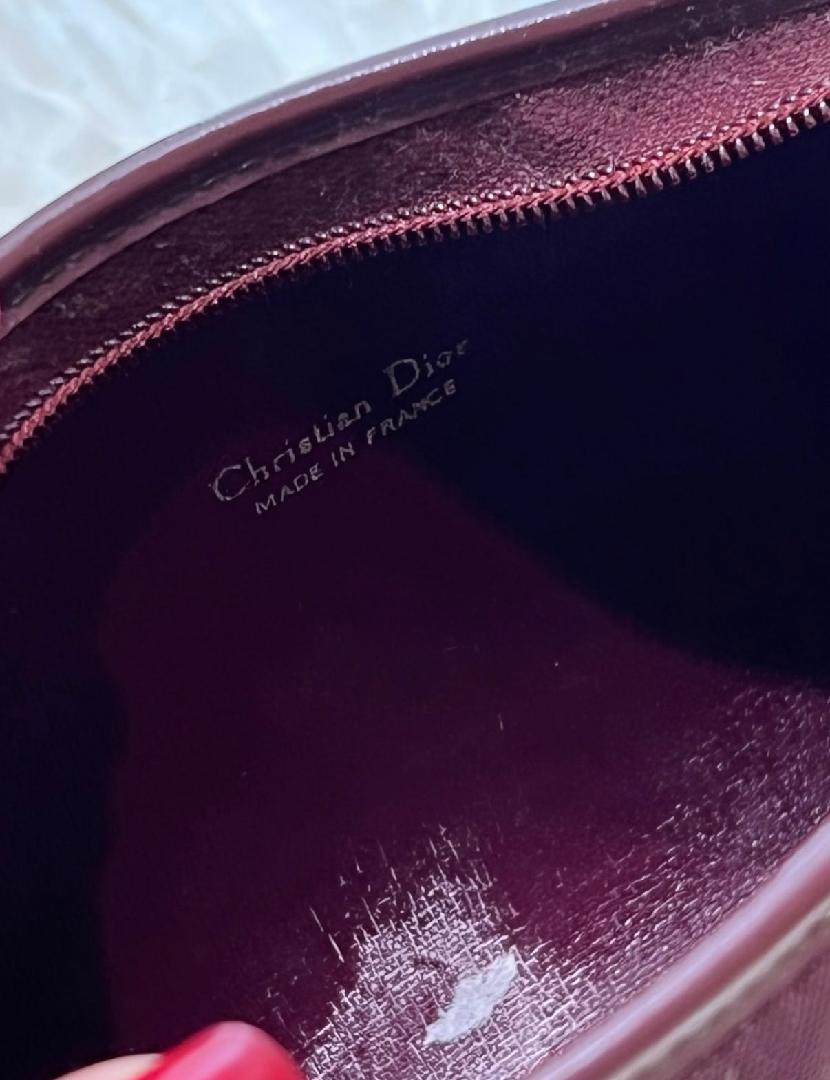 Dior Vintage Pochette Monogramme Bordeaux Logo