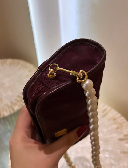 Dior Vintage Pochette Monogramme Bordeaux Logo