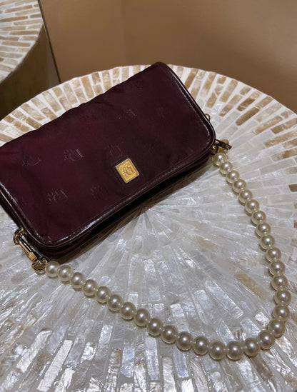 Dior Vintage Pochette Monogramme Bordeaux Logo