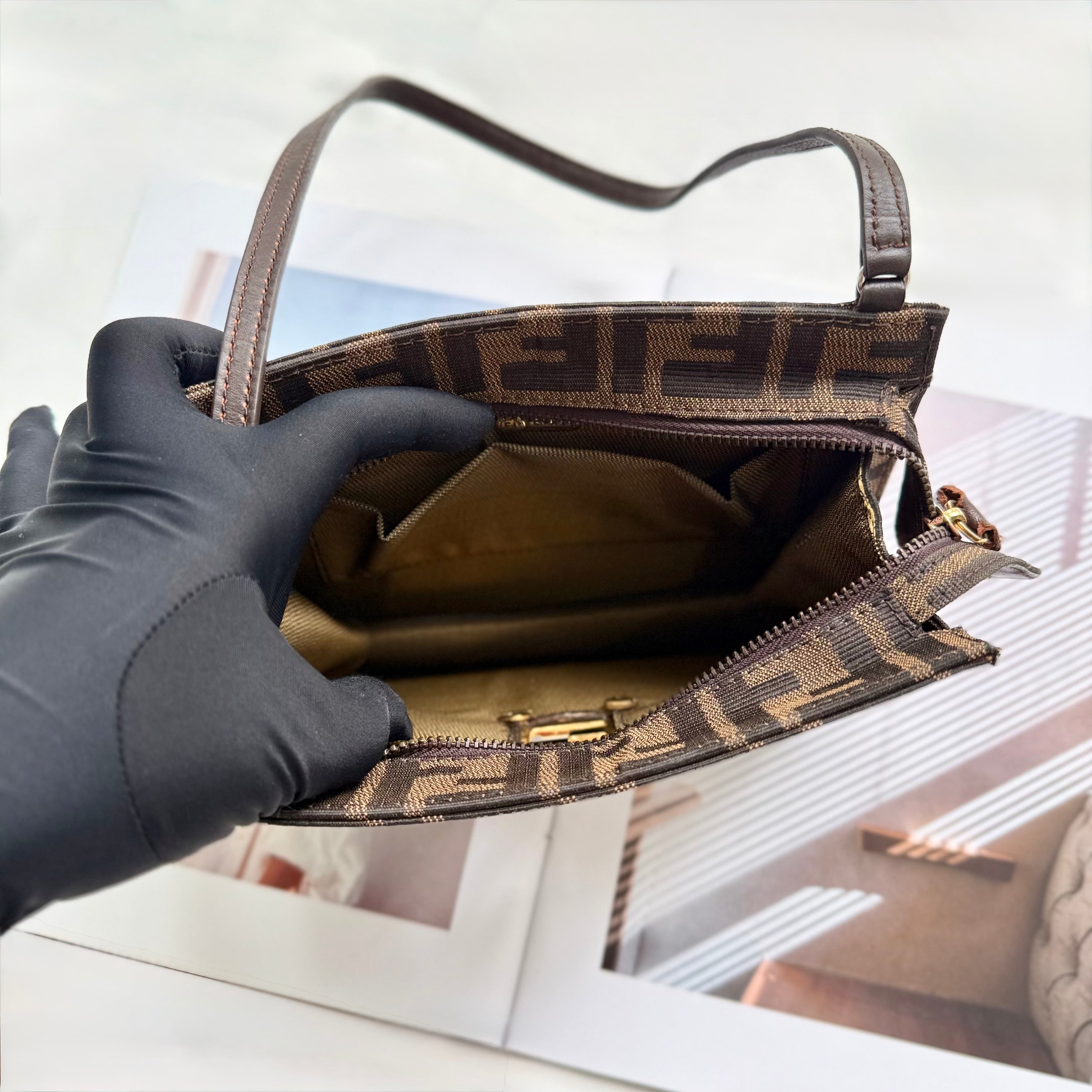 Fendi Brown Zucca FF Bag