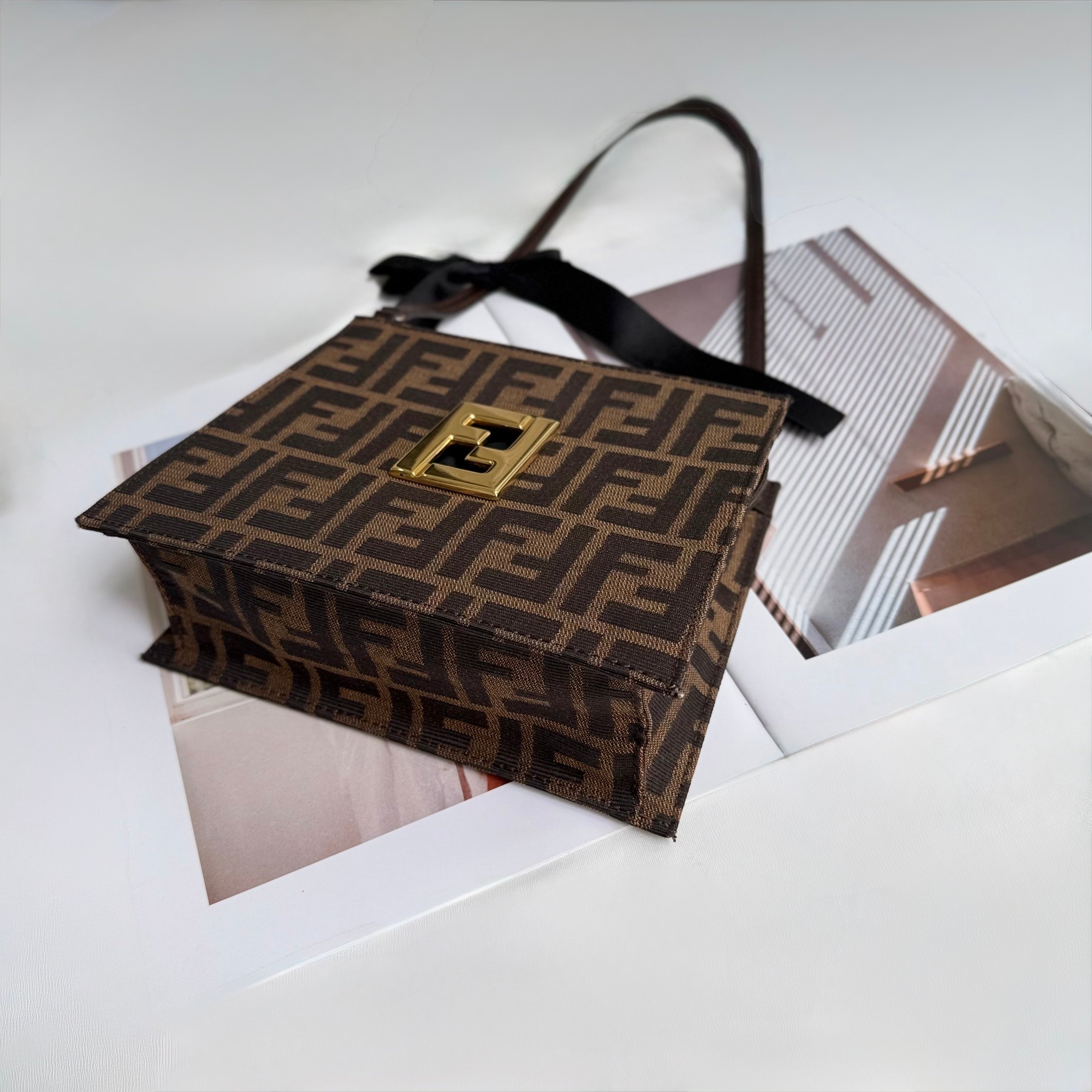 Fendi Brown Zucca FF Bag
