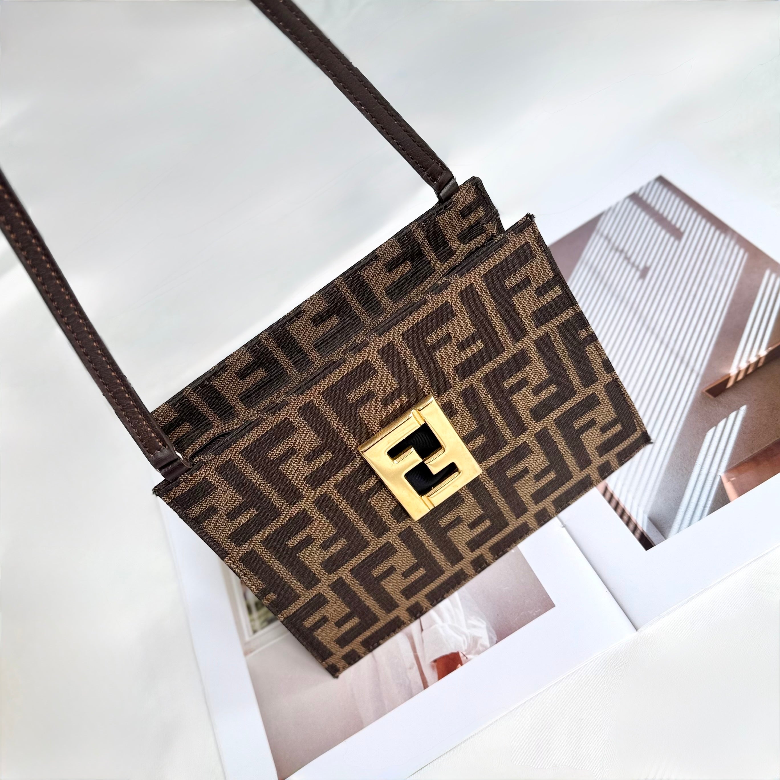 Fendi Brown Zucca FF Bag