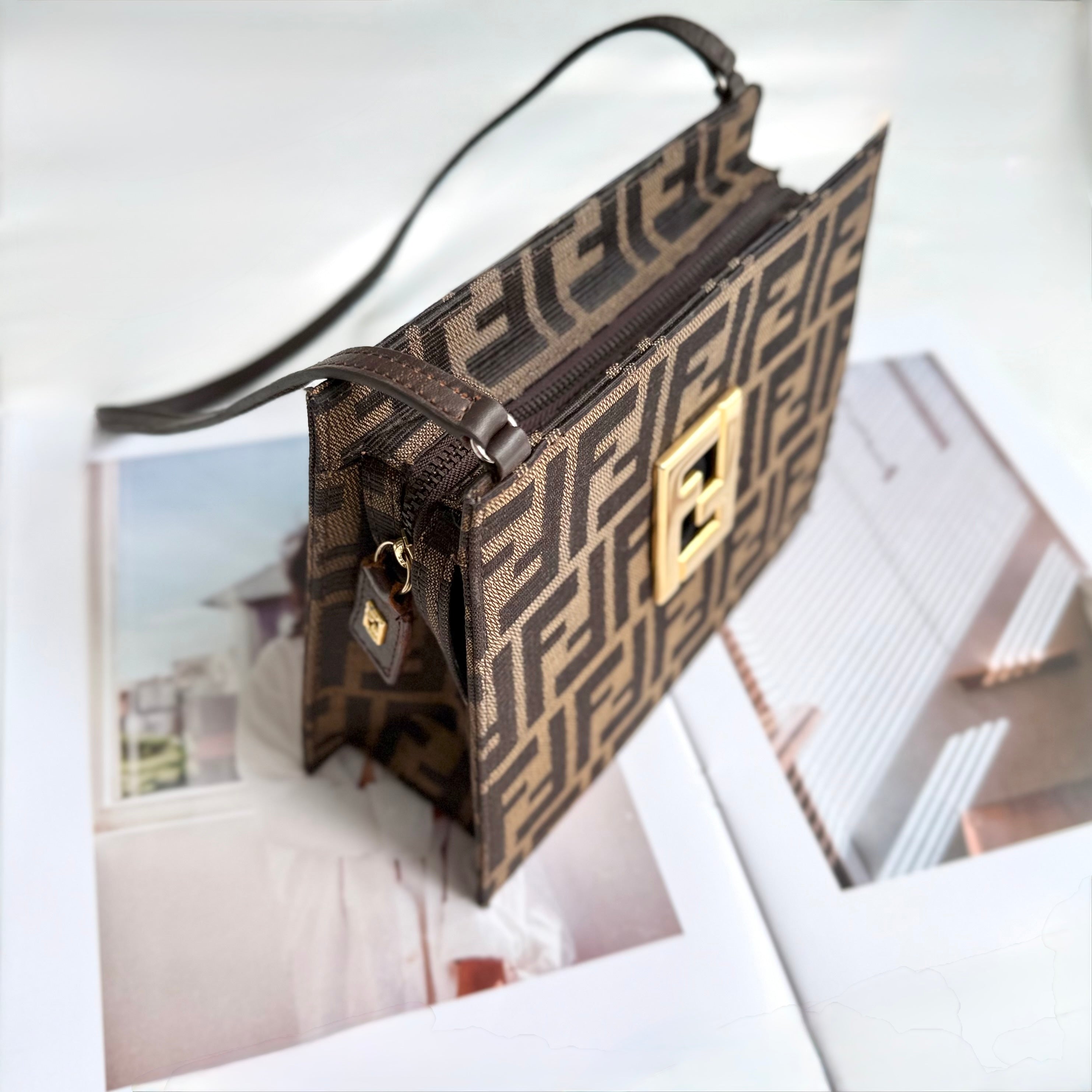 Fendi Brown Zucca FF Bag
