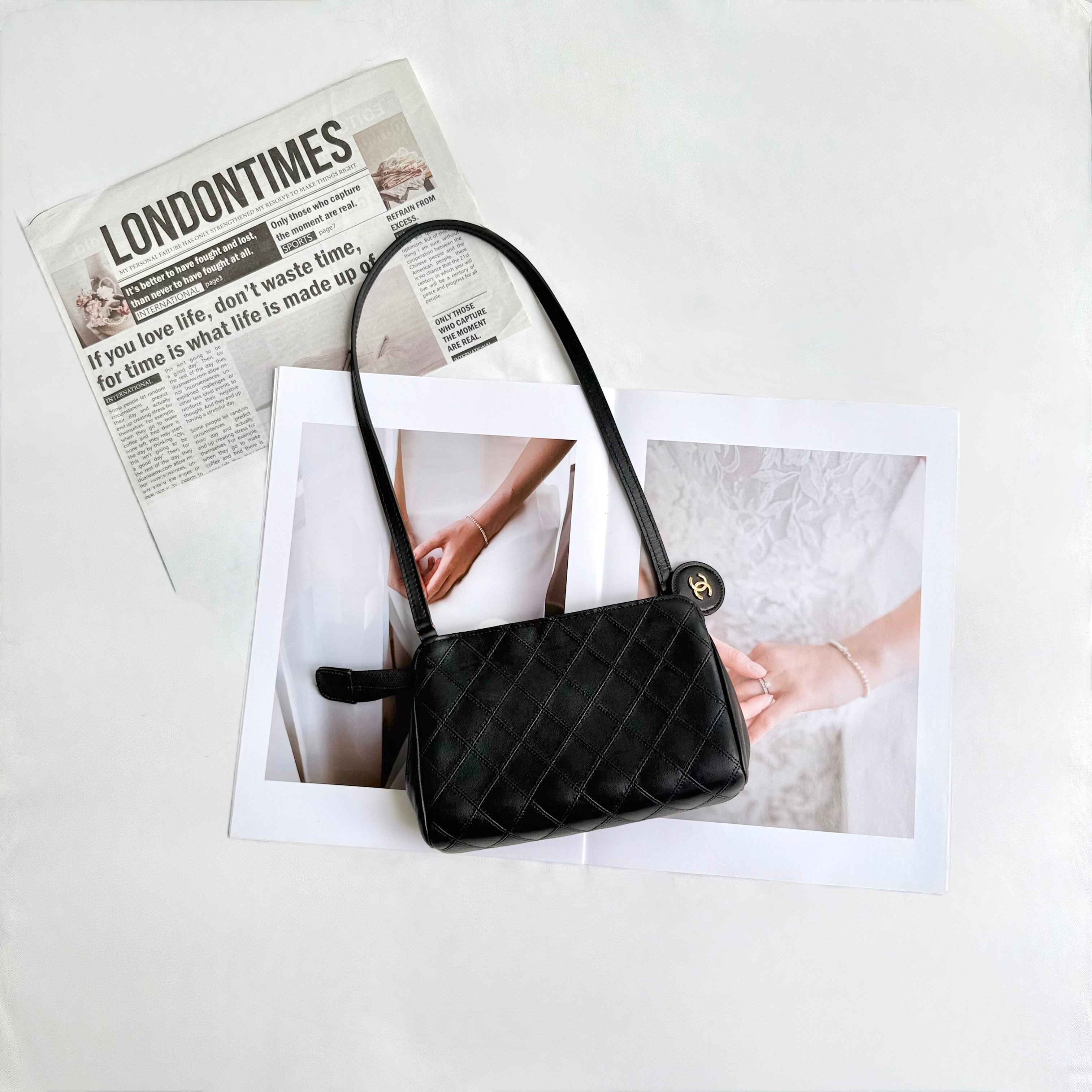 CHANEL CC Quilted Shoulder Bag