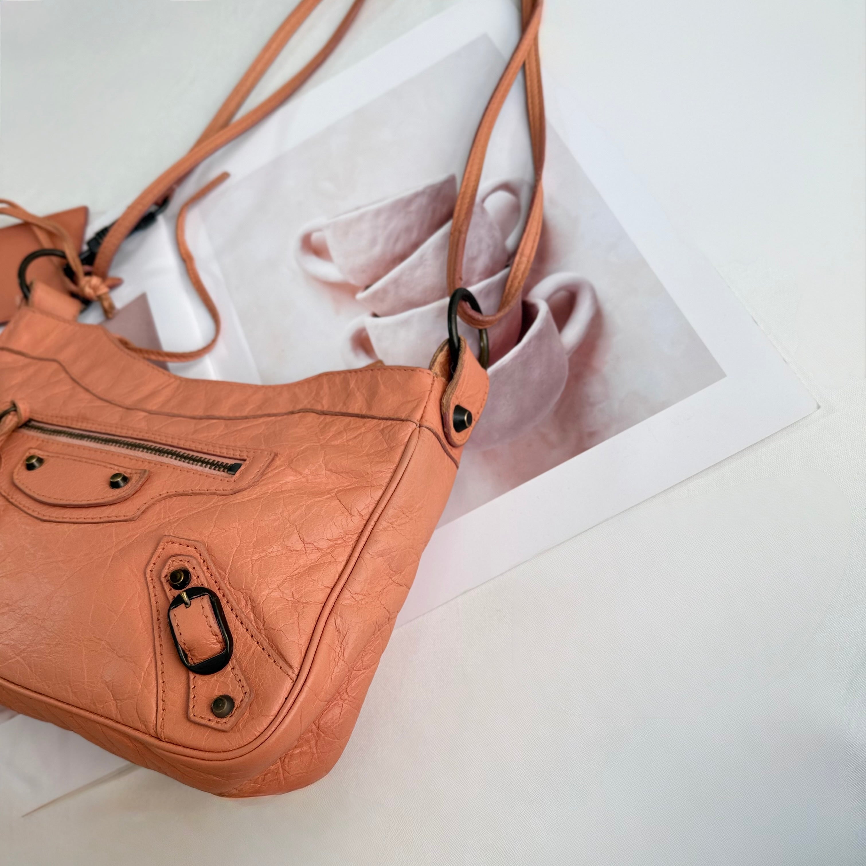 Balenciaga Brown Motocross Classic Hip Crossbody
