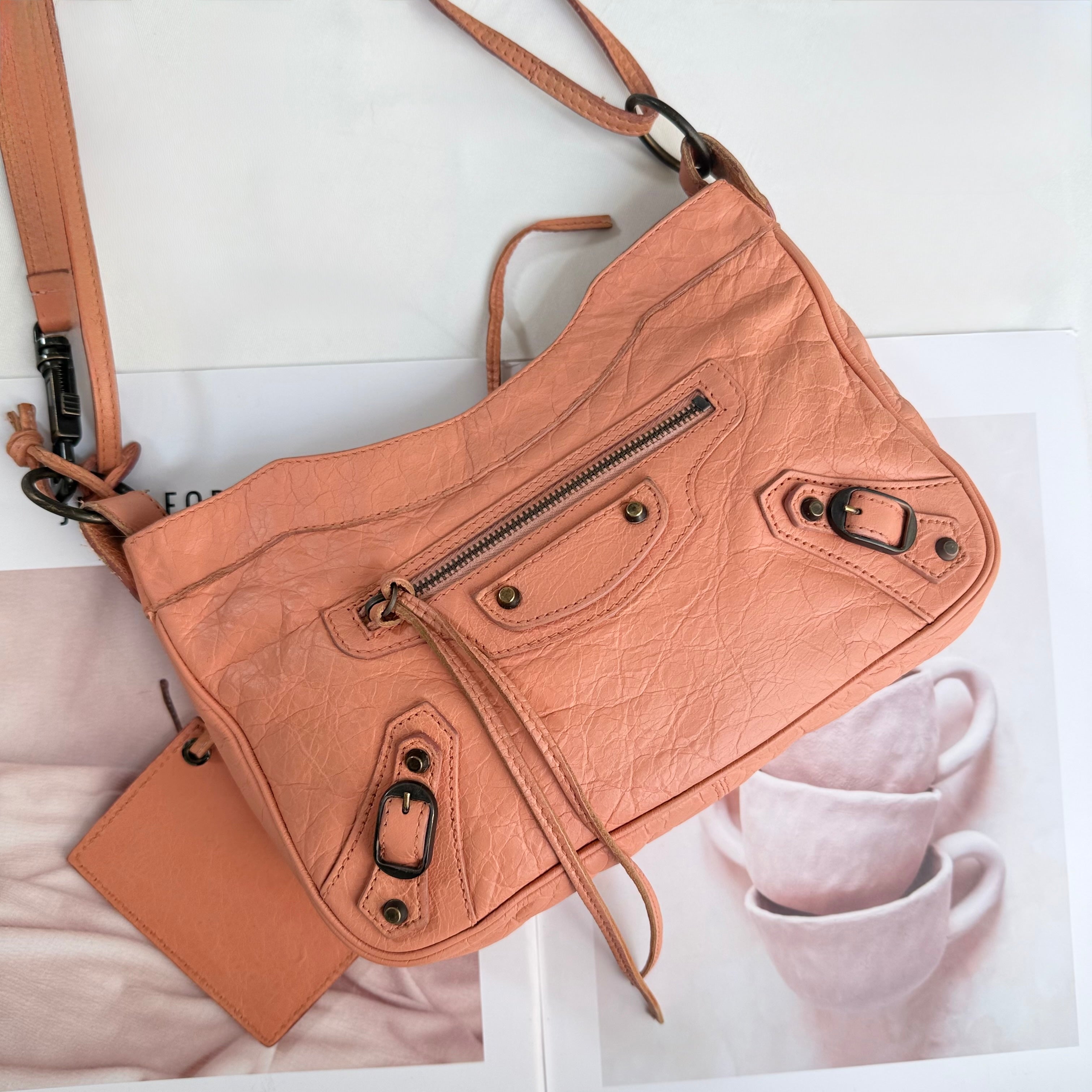Balenciaga Brown Motocross Classic Hip Crossbody