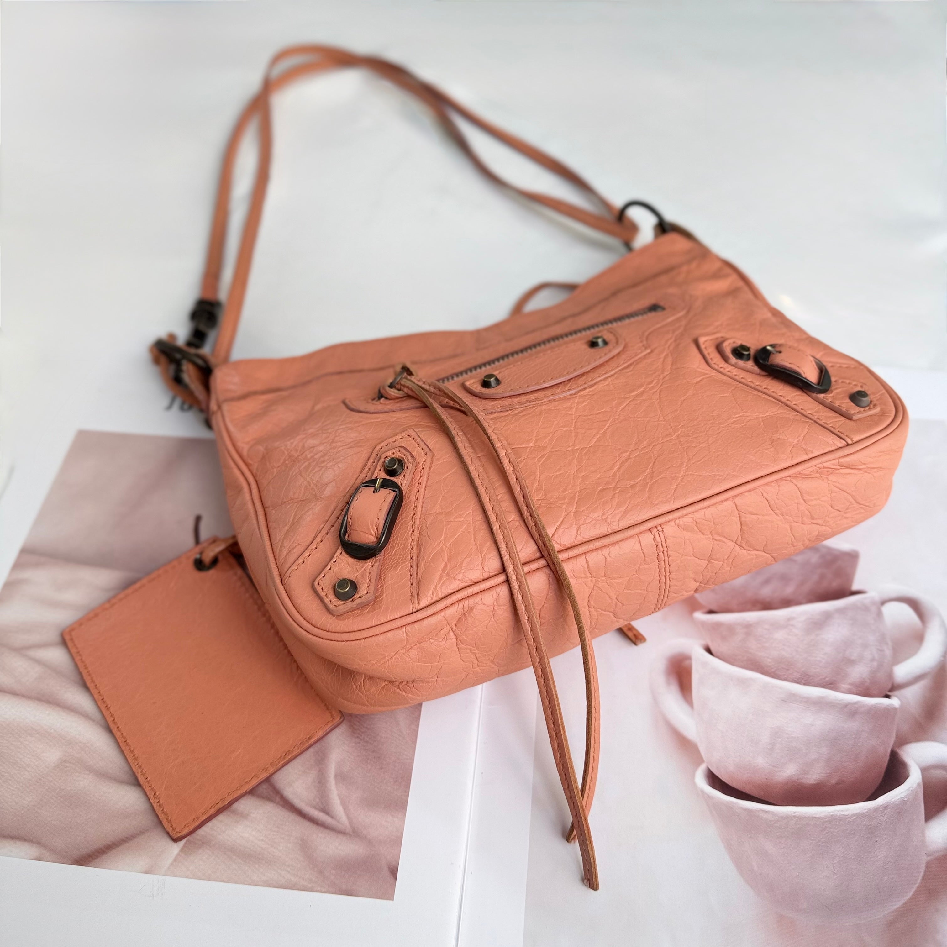 Balenciaga Brown Motocross Classic Hip Crossbody