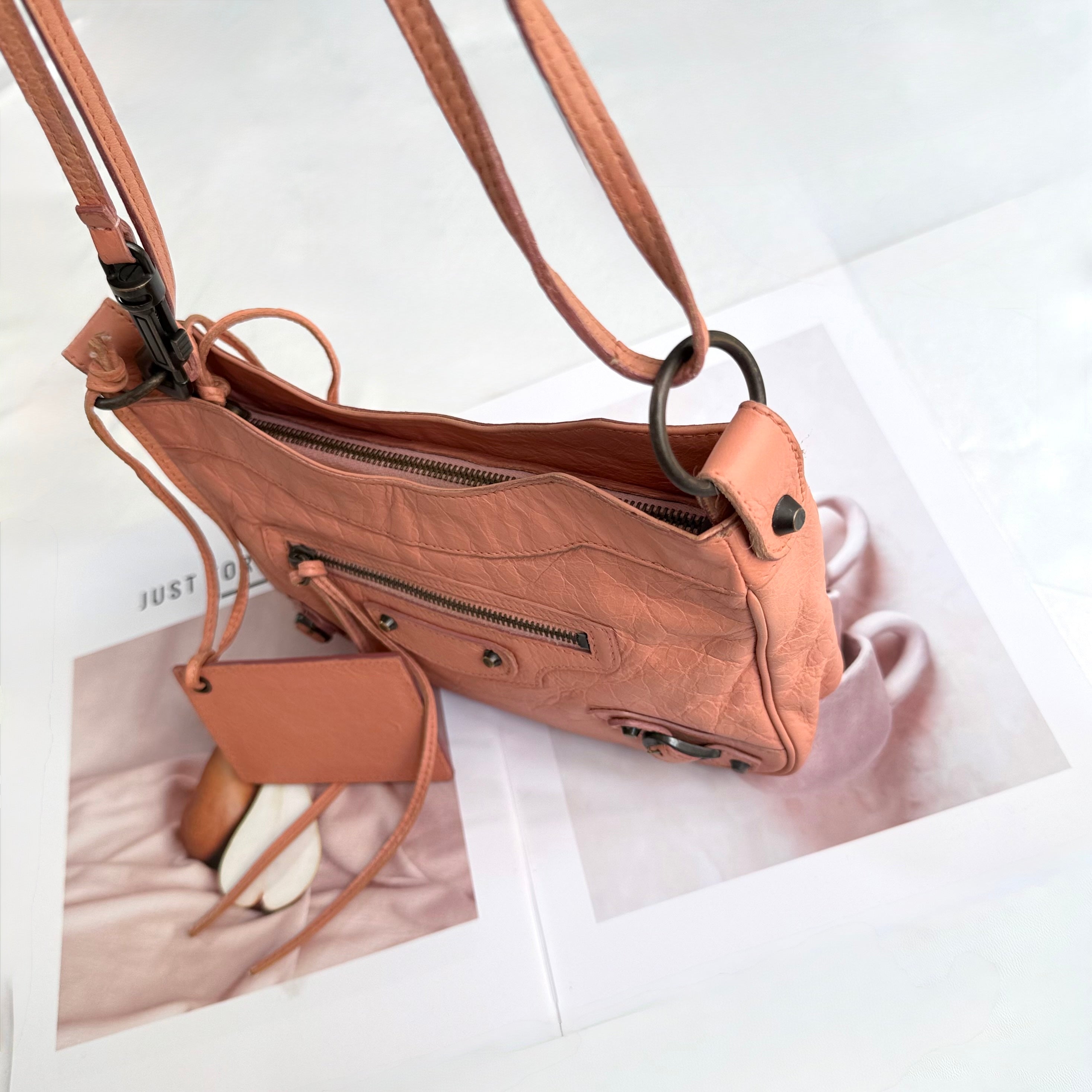 Balenciaga Brown Motocross Classic Hip Crossbody