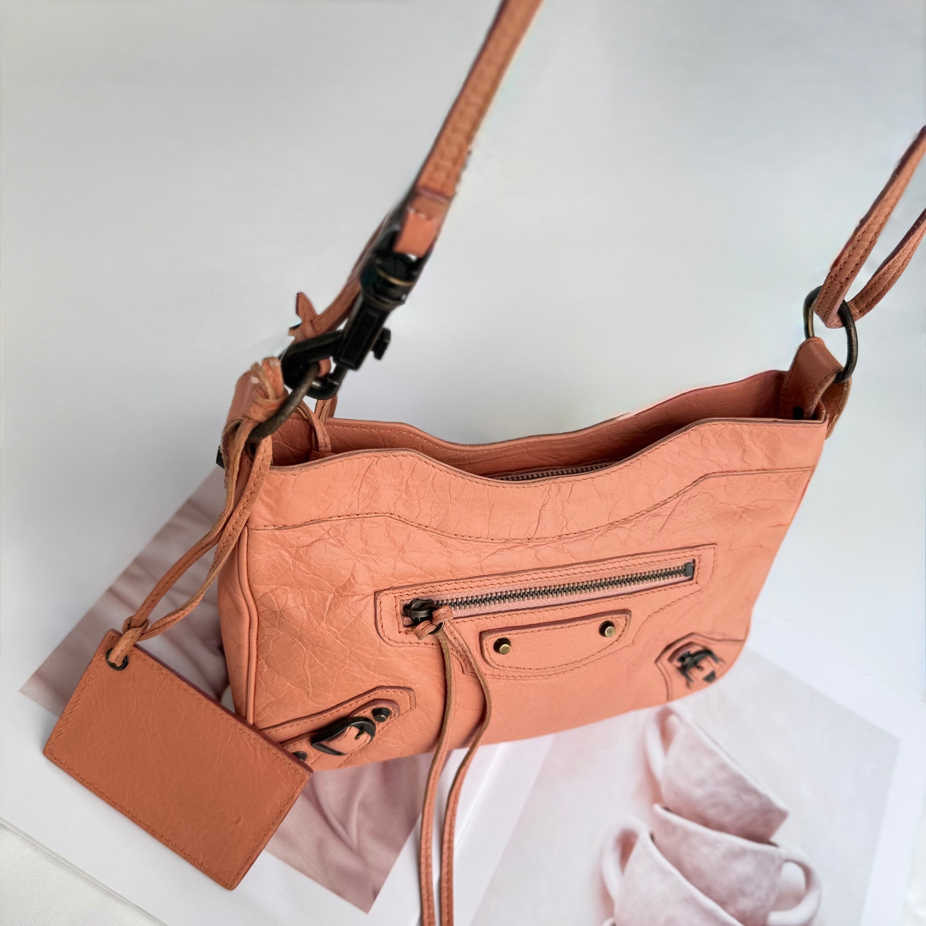 Balenciaga Brown Motocross Classic Hip Crossbody