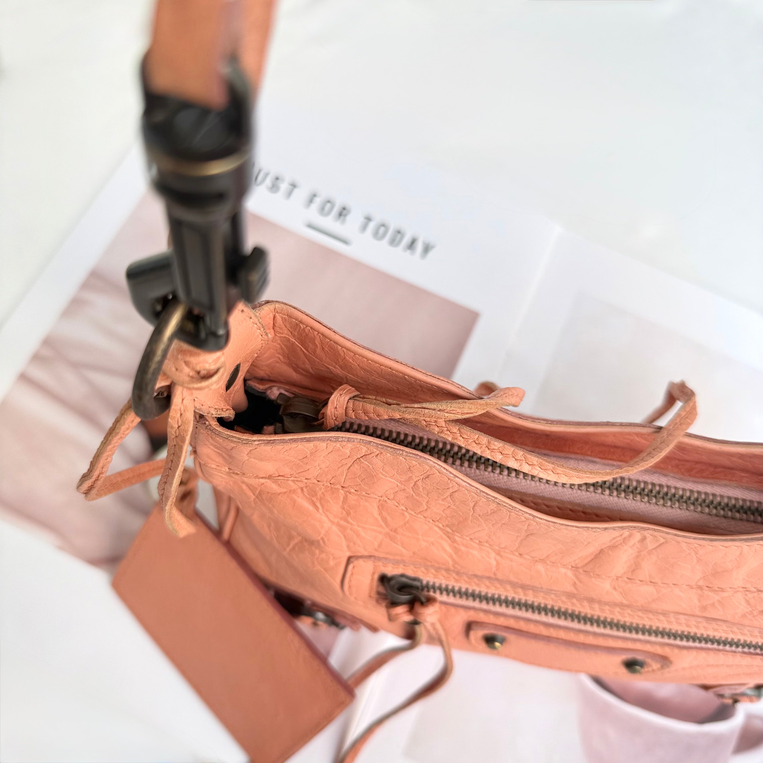 Balenciaga Brown Motocross Classic Hip Crossbody