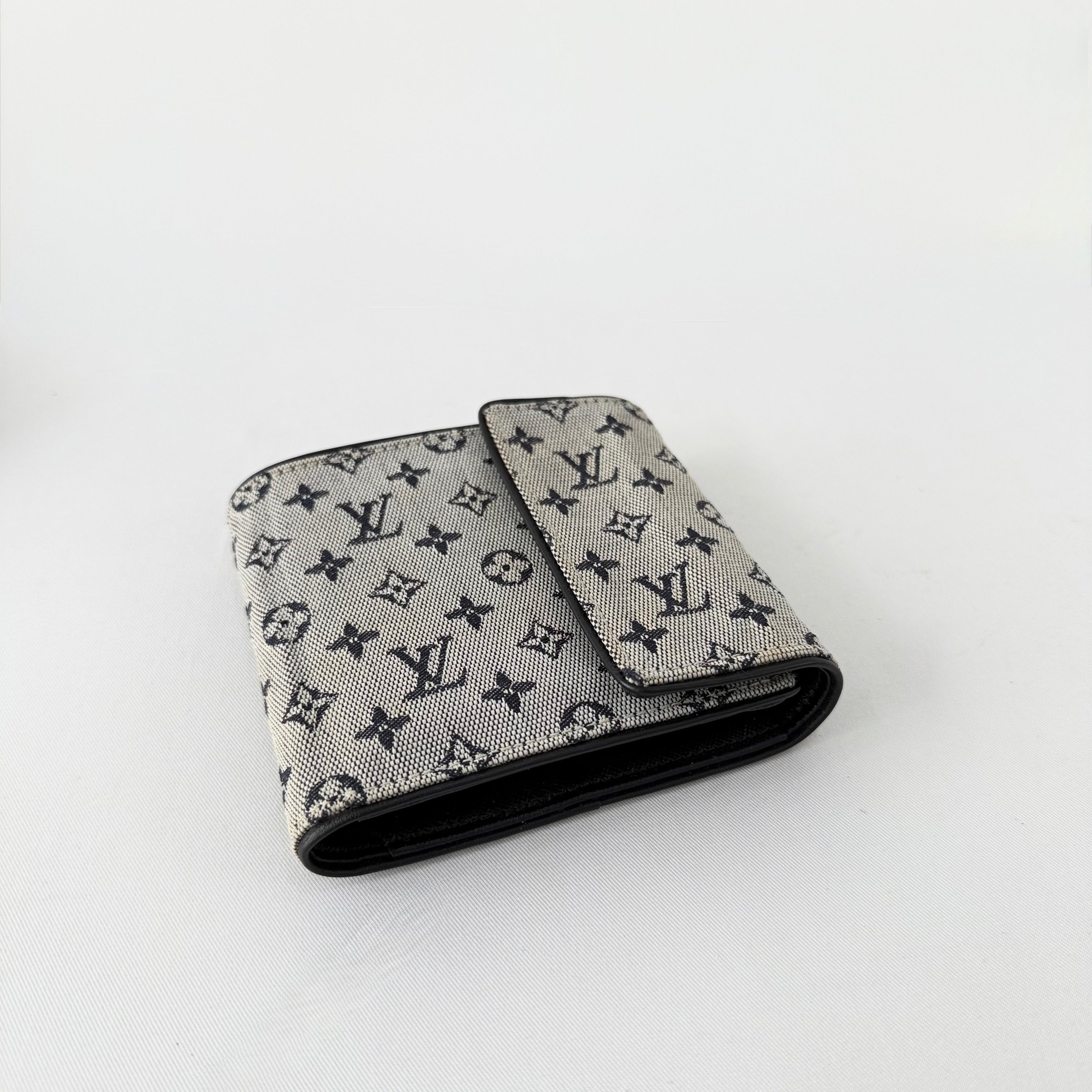 Louis Vuitton Blue Monogram Mini Lin Compact Wallet