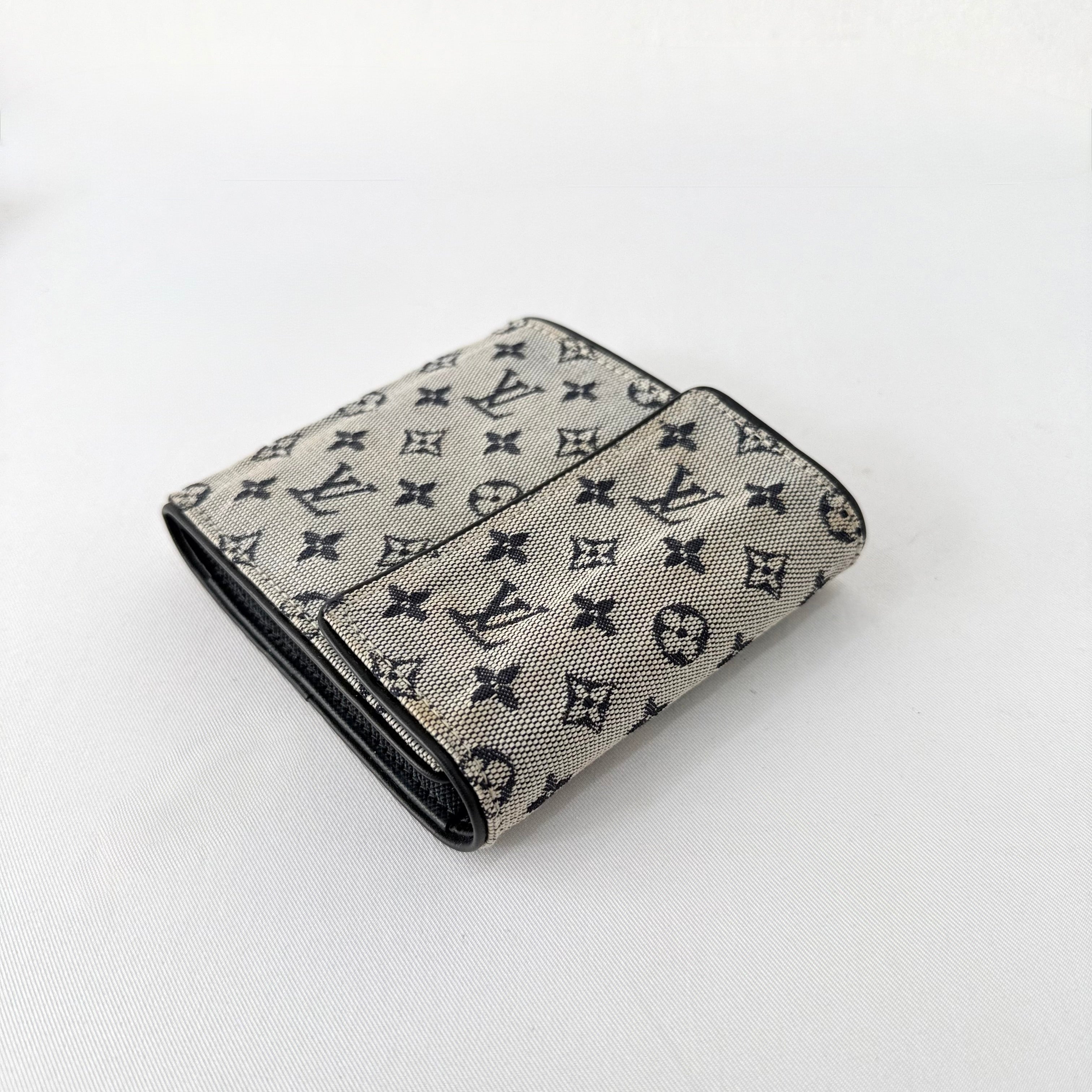 Louis Vuitton Blue Monogram Mini Lin Compact Wallet