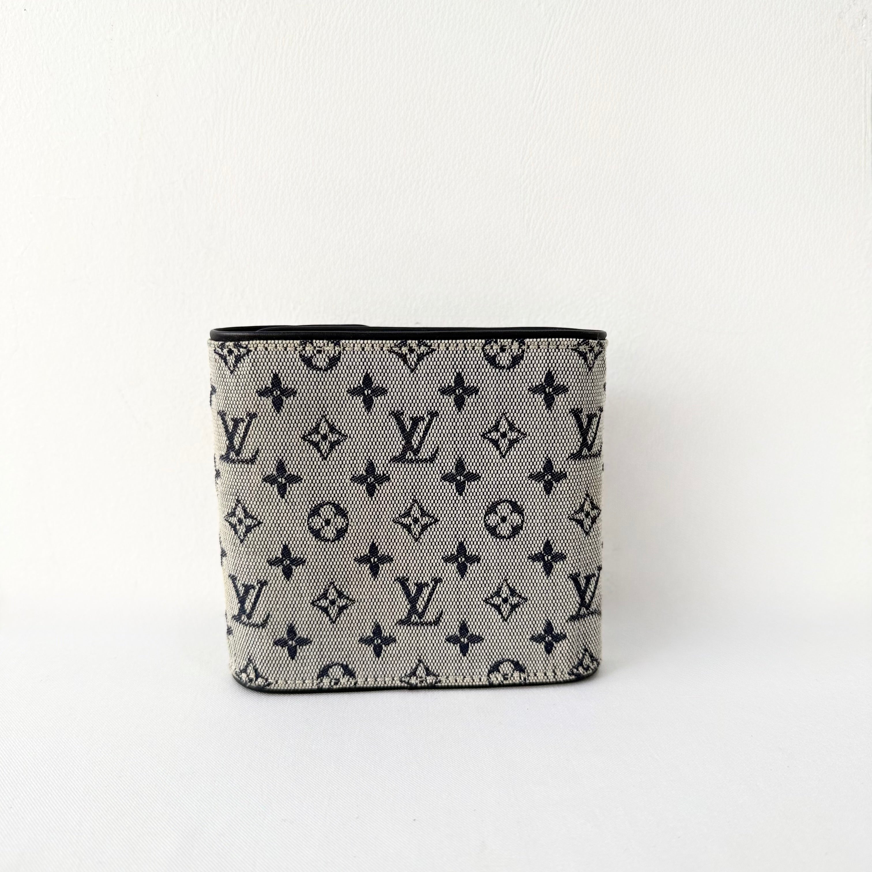 Louis Vuitton Blue Monogram Mini Lin Compact Wallet