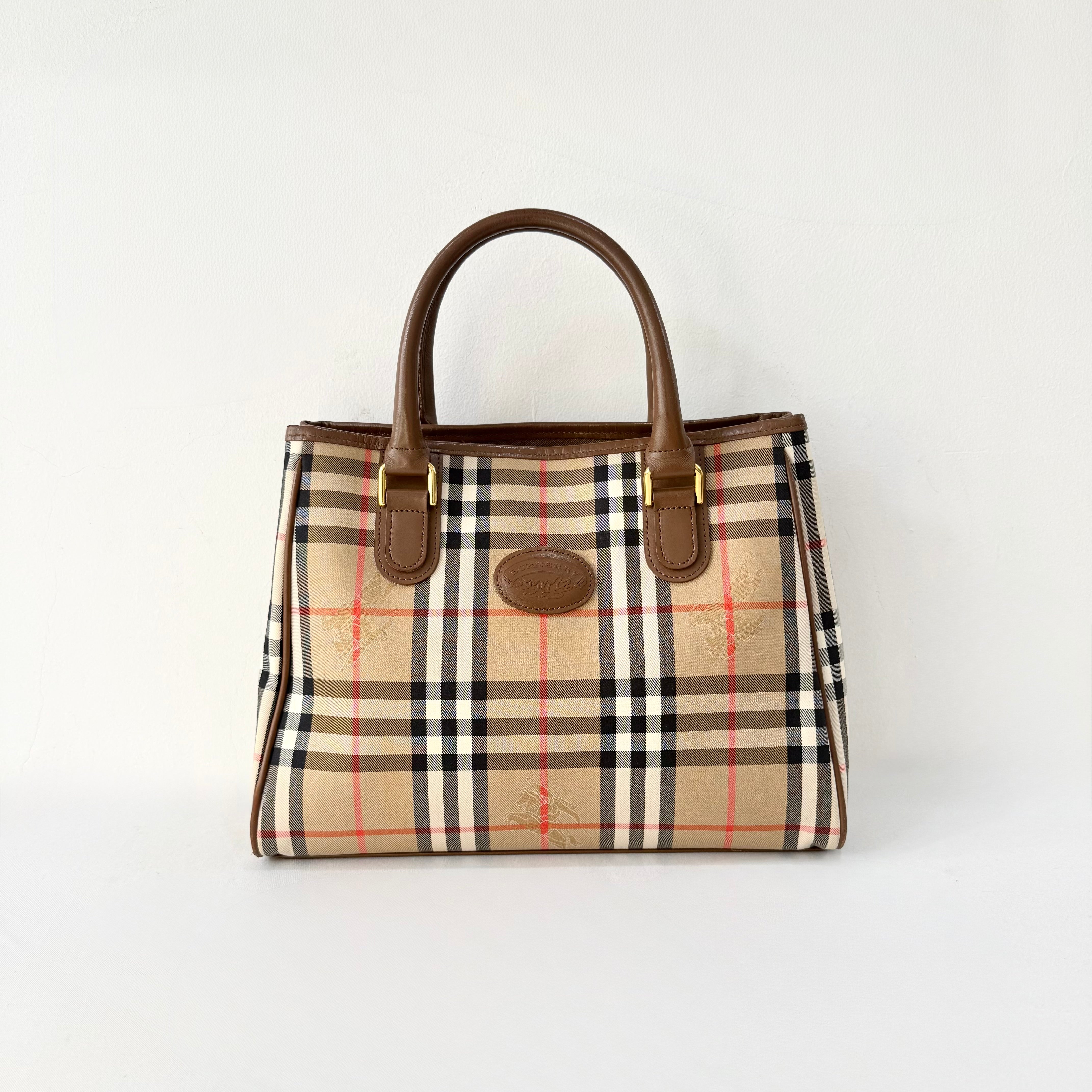 Burberry Nova Check Shadow Horse Tote