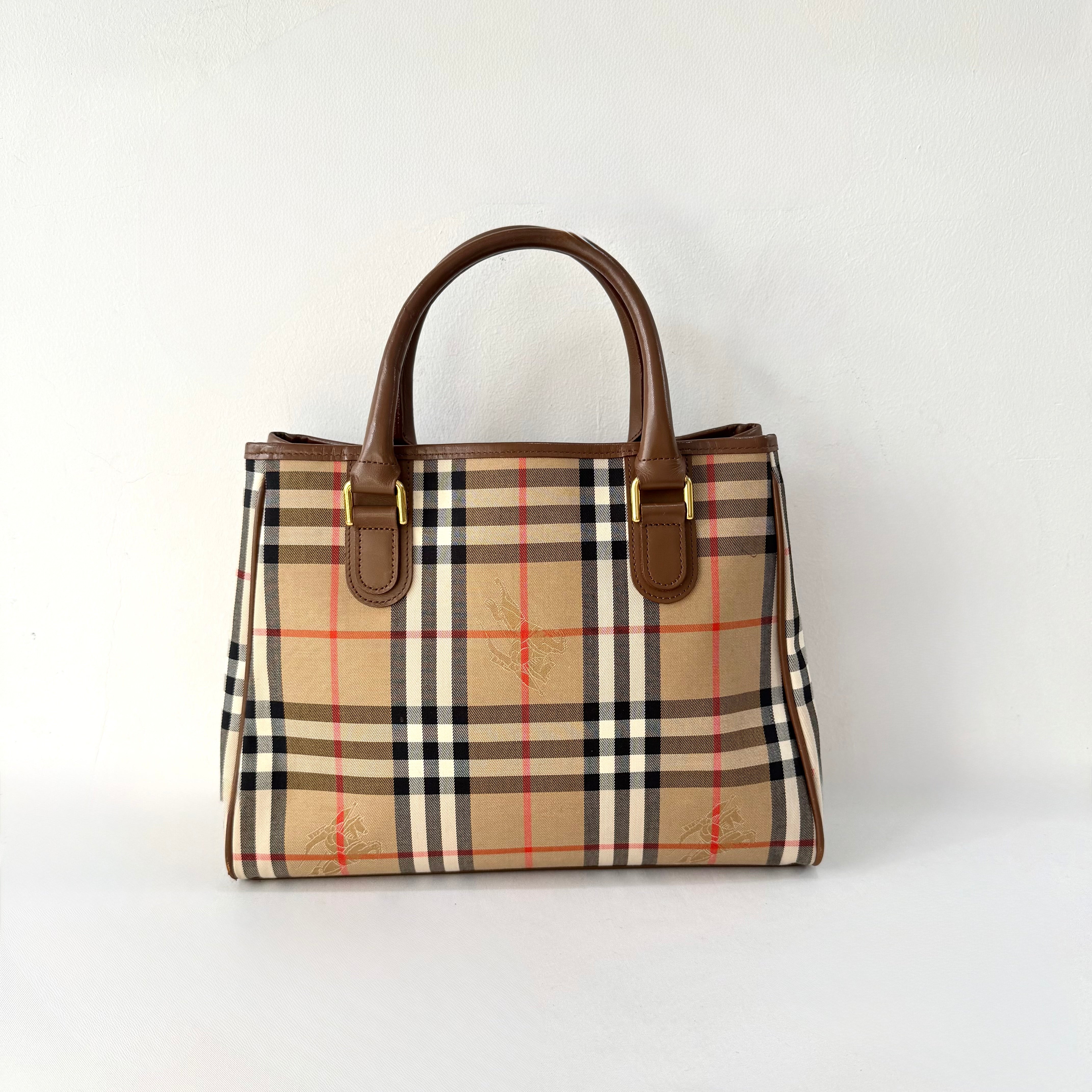 Burberry Nova Check Shadow Horse Tote