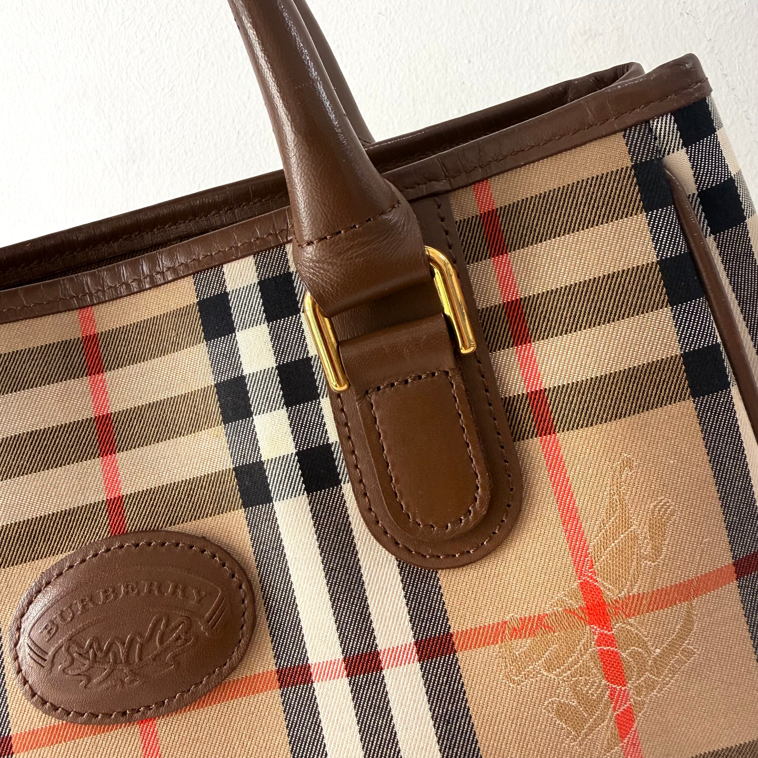 Burberry Nova Check Shadow Horse Tote