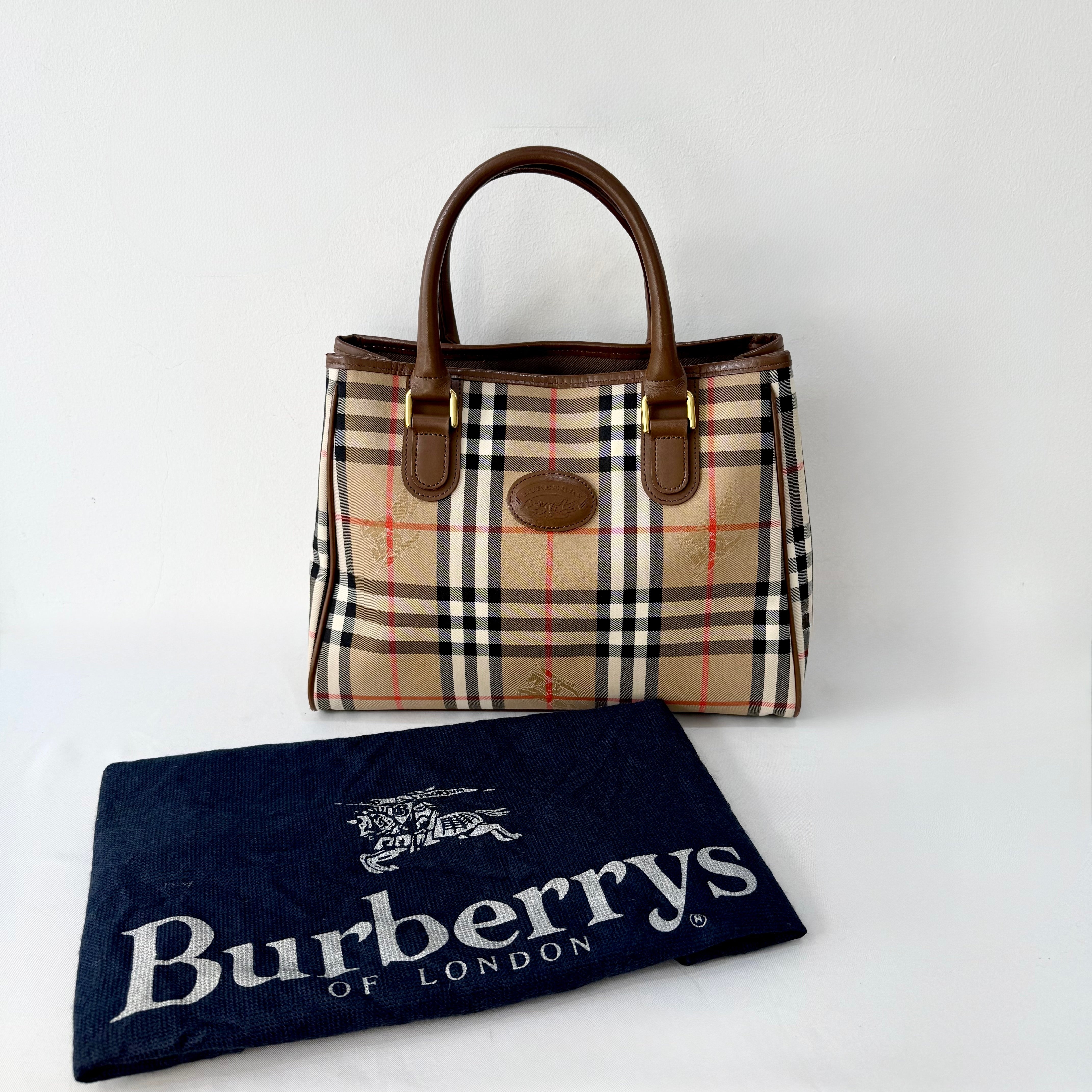 Burberry Nova Check Shadow Horse Tote