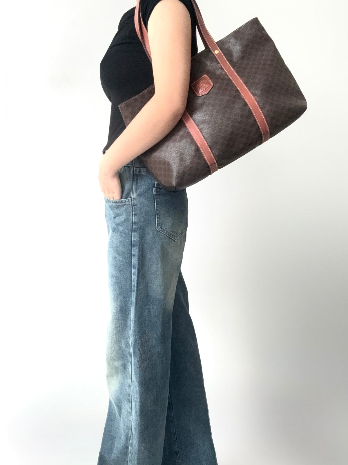 Celine Macadam Coated Canvas Tote Bag