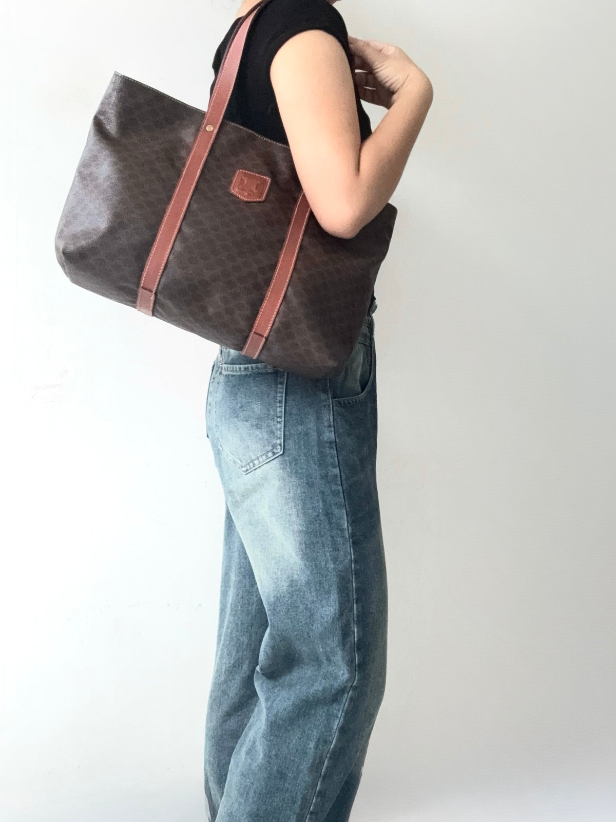 Celine Macadam Coated Canvas Tote Bag