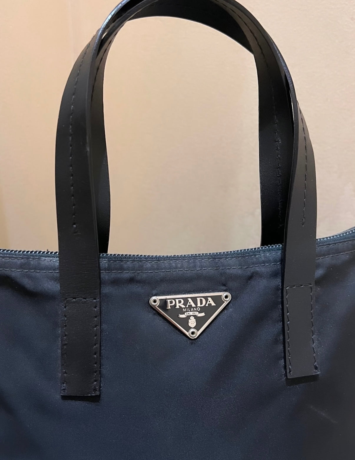 PRADA Black Nylon Tote Bag