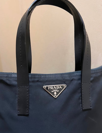 PRADA Black Nylon Tote Bag
