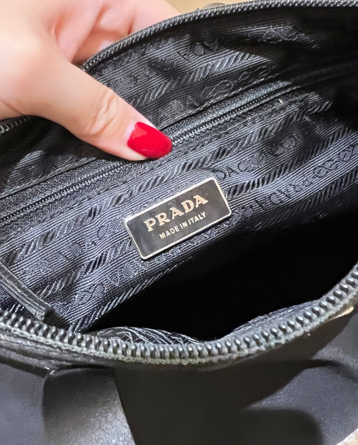 PRADA Black Nylon Tote Bag