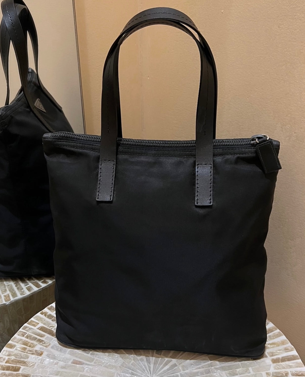 PRADA Black Nylon Tote Bag