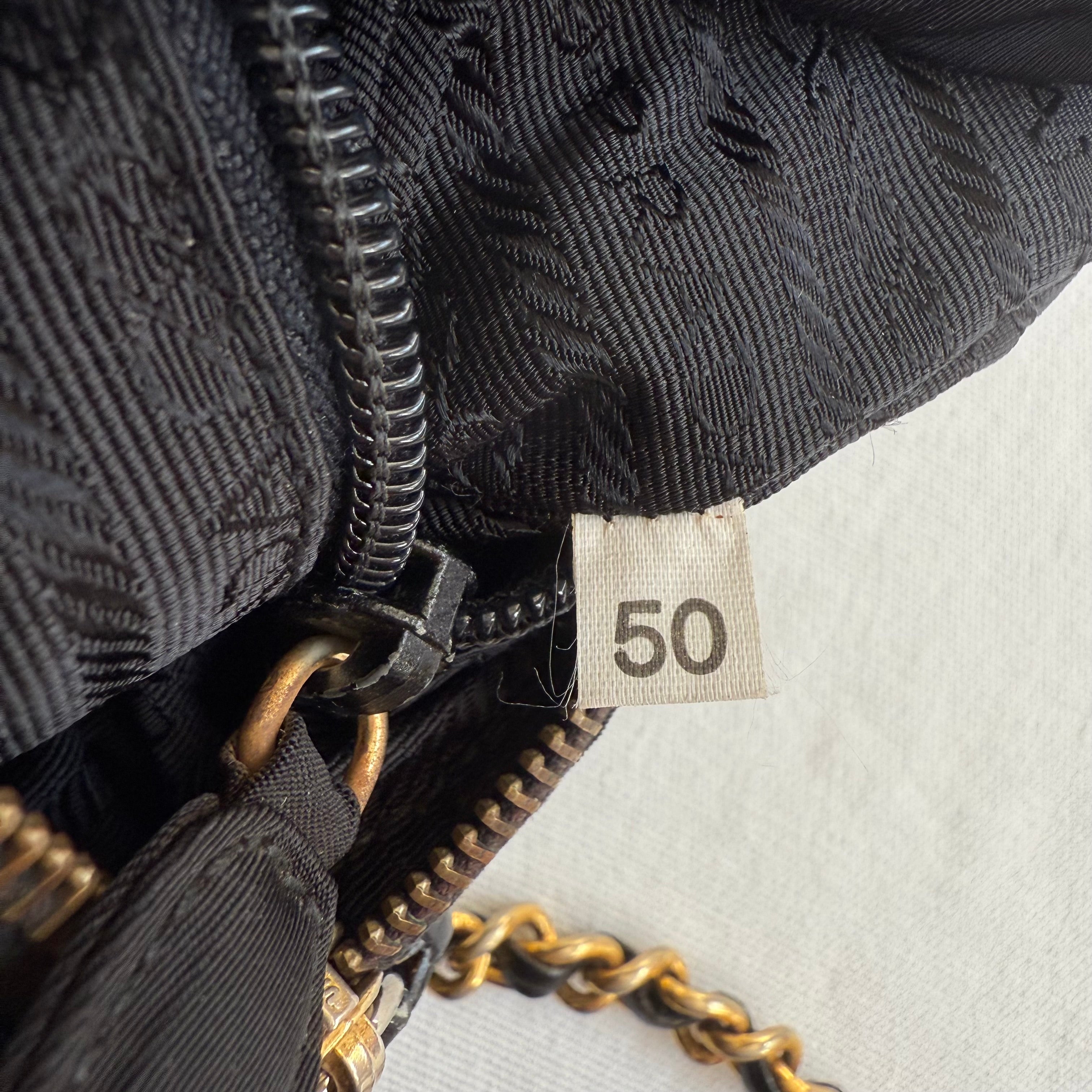 Prada Quilted Tessuto Chain Bag