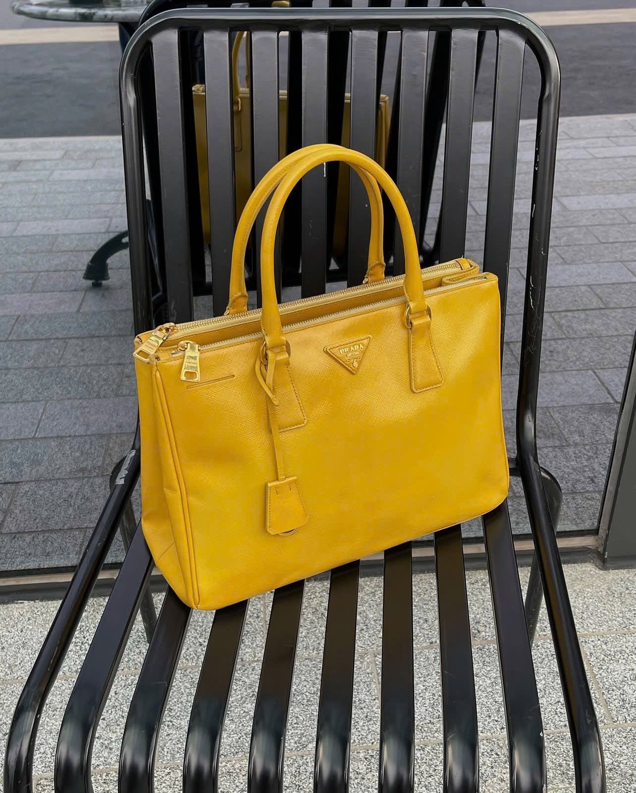 Prada Saffiano Lux Galleria Double Zip Tote