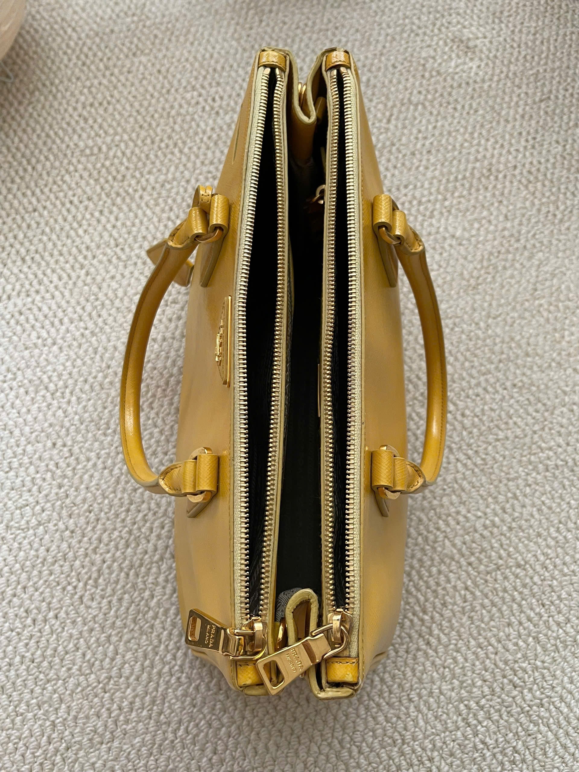 Prada Saffiano Lux Galleria Double Zip Tote