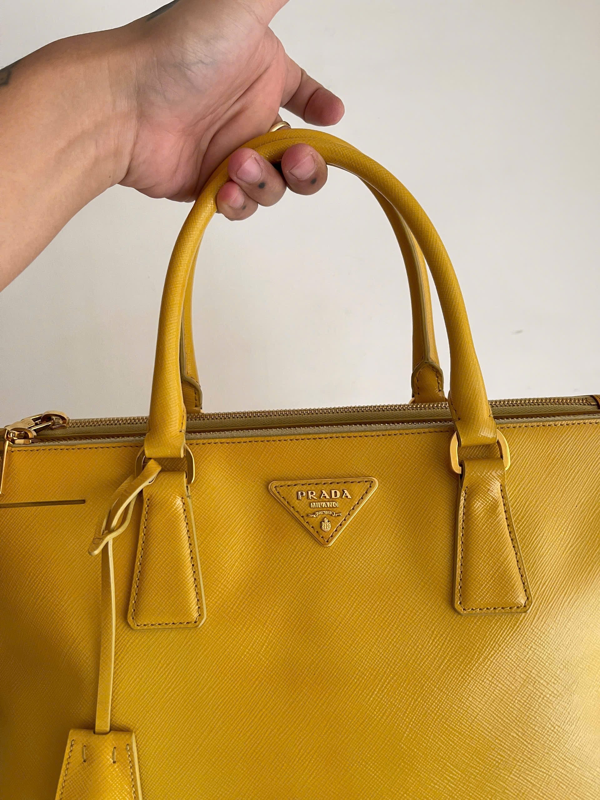 Prada Saffiano Lux Galleria Double Zip Tote