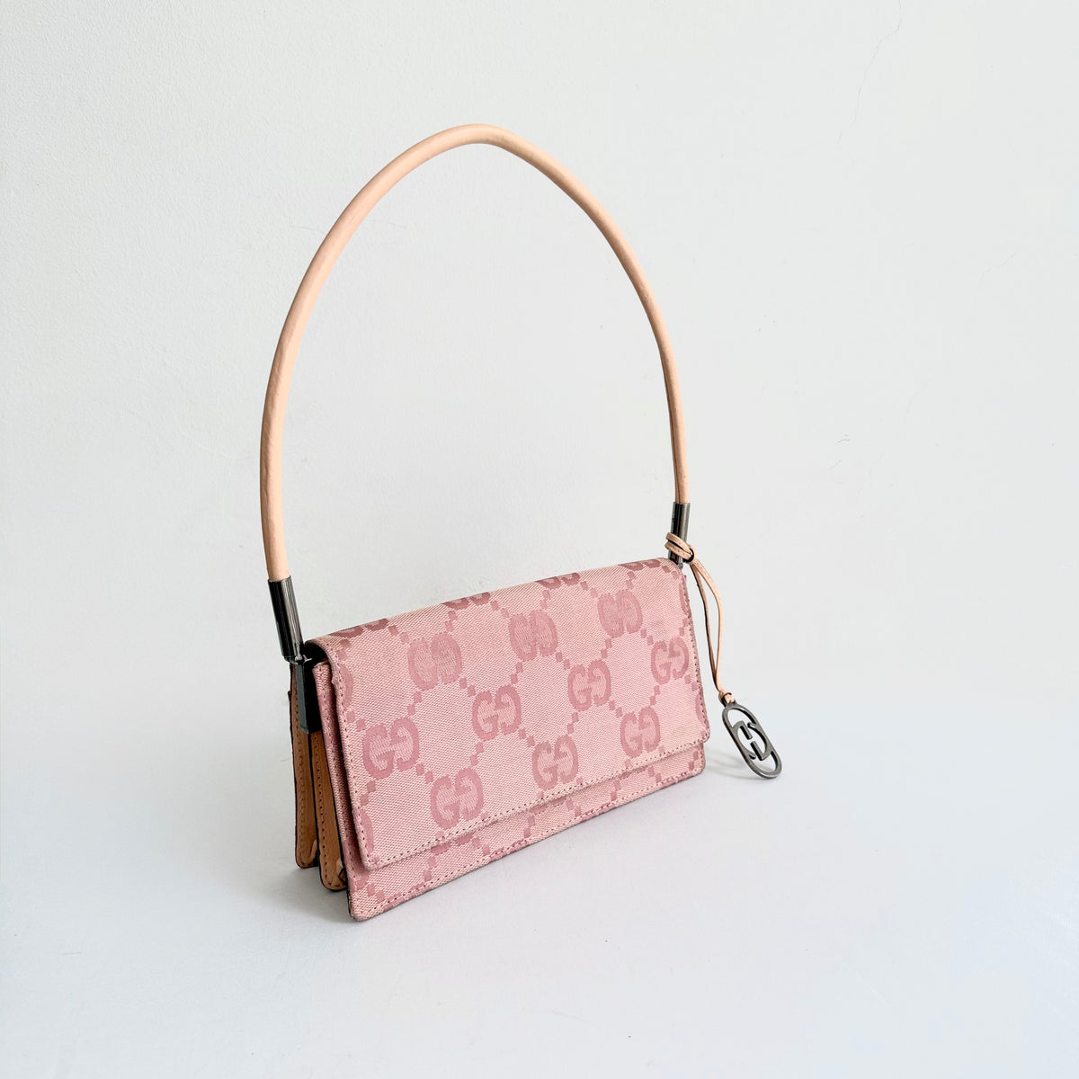 Gucci Pink Monogram Canvas Bag