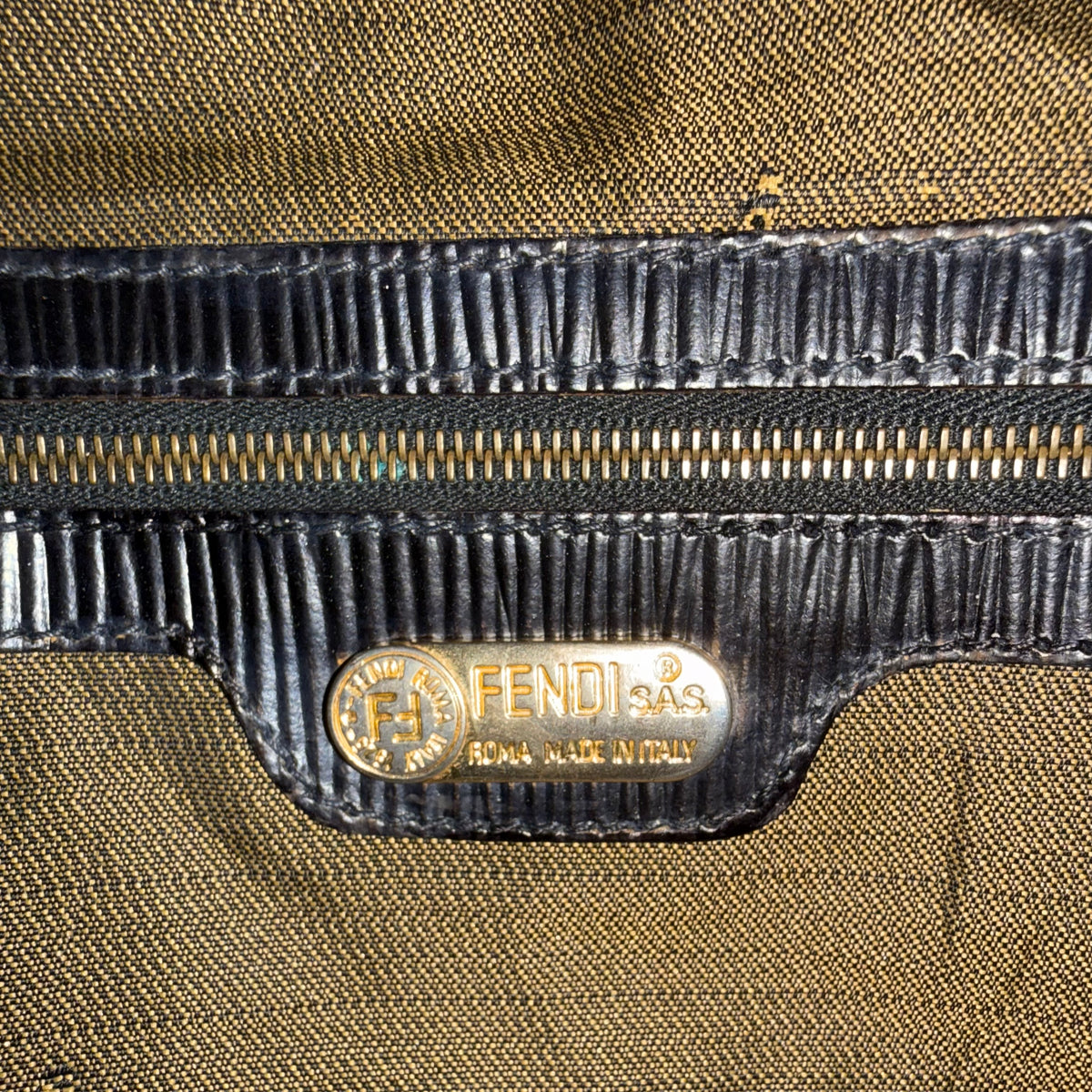 Fendi Zucca Canvas Boston Bag