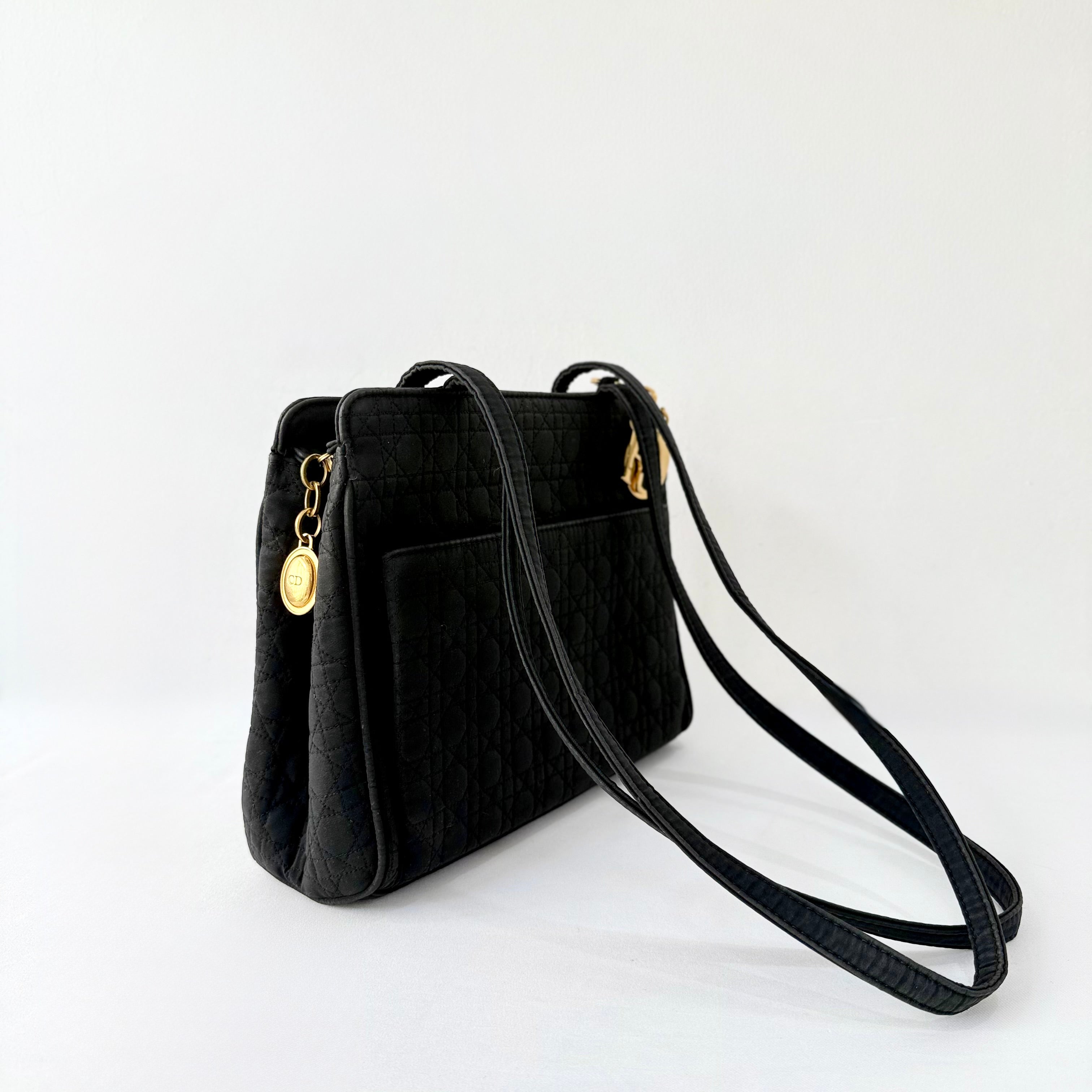 Christian Dior Lady Dior Cannage Black Shoulder Bag