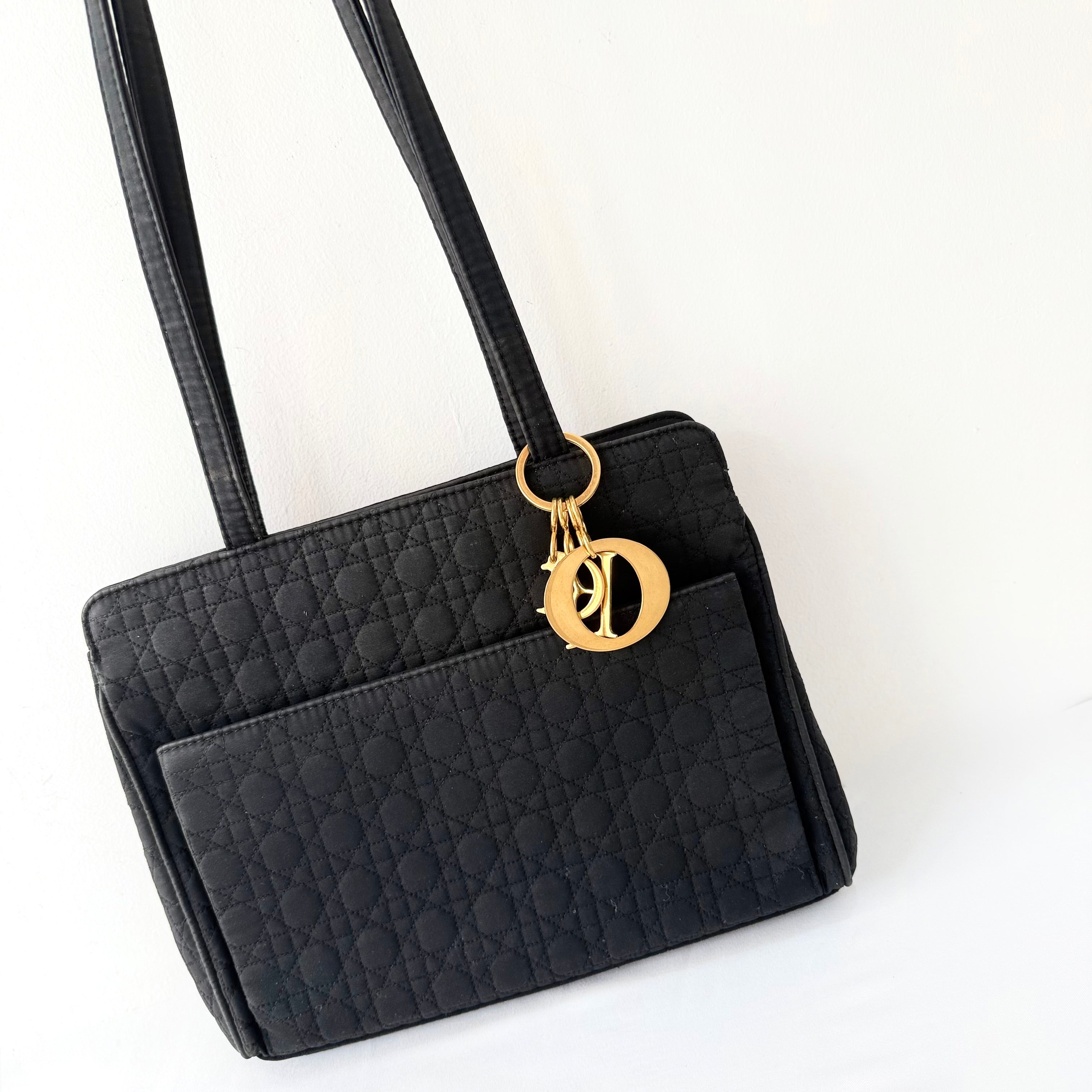 Christian Dior Lady Dior Cannage Black Shoulder Bag