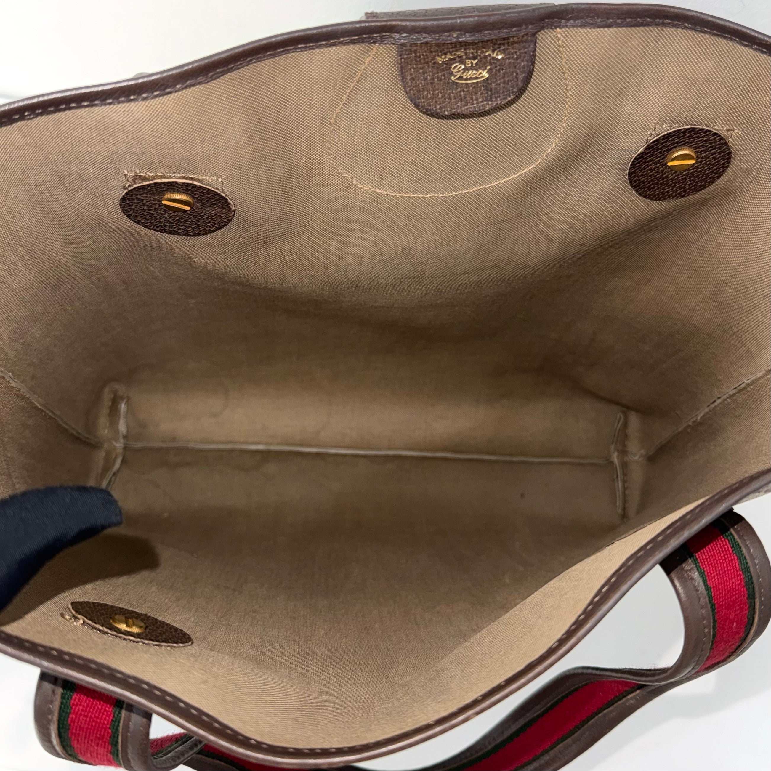 Gucci GG Supreme Tote Bag Brown